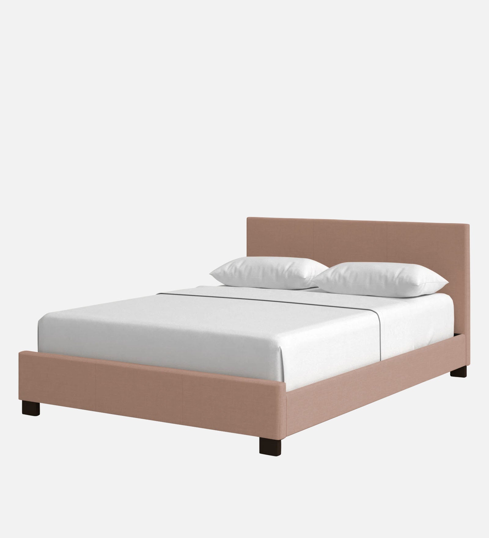 Lora Fabric King Size Bed in Olive Beige Colour - Febonic Living