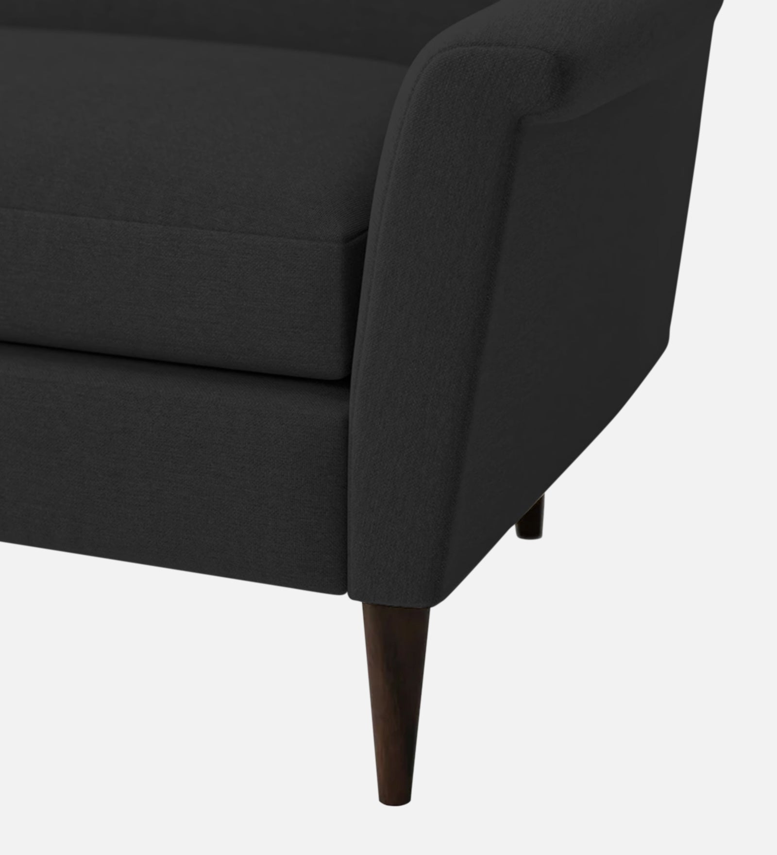 Homer Fabric 1 Seater Sofa In Bitter Black Colour - Febonic Living