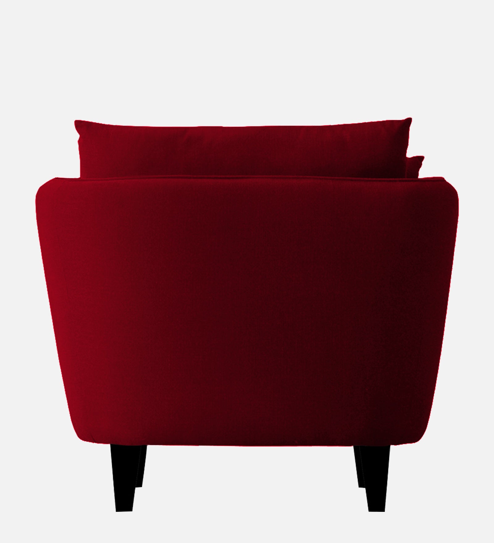 Norway Velvet 1 Seater Sofa In Cherry Red Colour - Febonic Living
