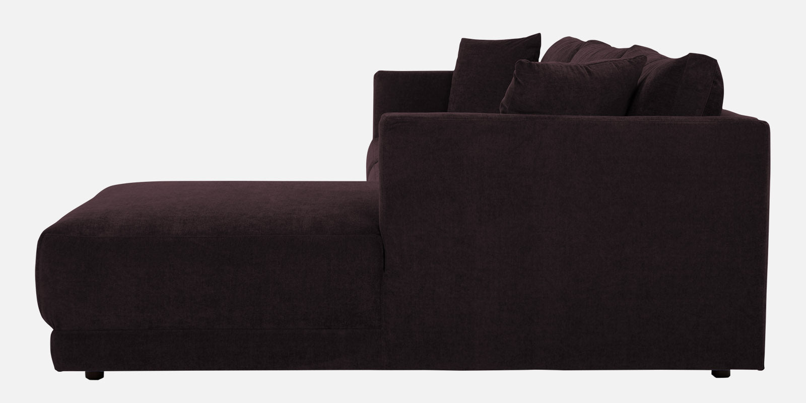 Northern Fabric LHS Sectional Sofa (3+Lounger) In Cara Brown Colour - Febonic Living