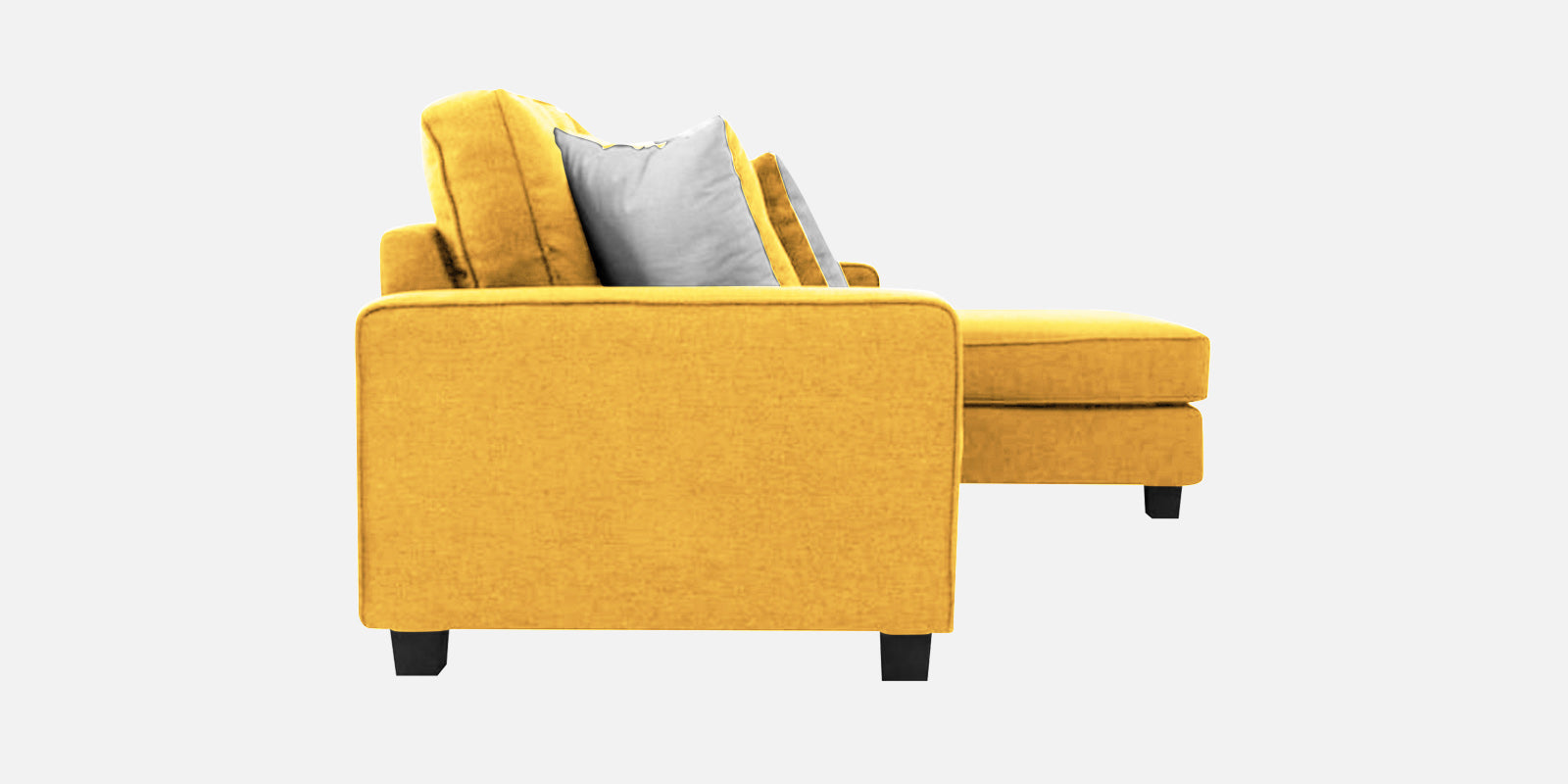 Ladybug Fabric RHS Sectional Sofa (2+Lounger) In Bold Yellow Colour - Febonic Living