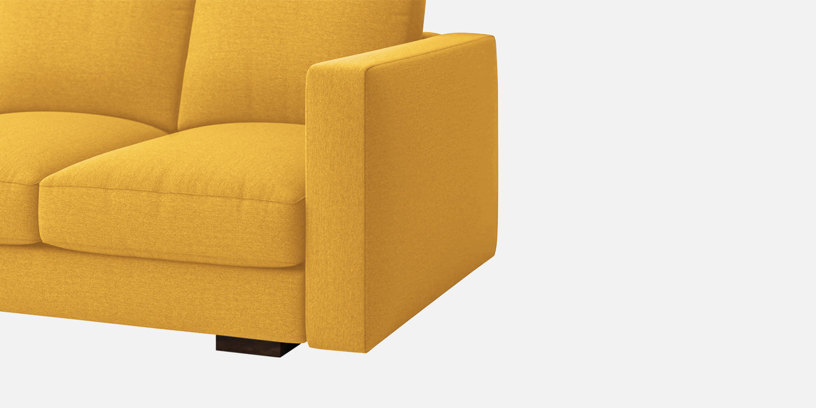 Messy Fabric 2 Seater Sofa In Bold Yellow Colour - Febonic Living