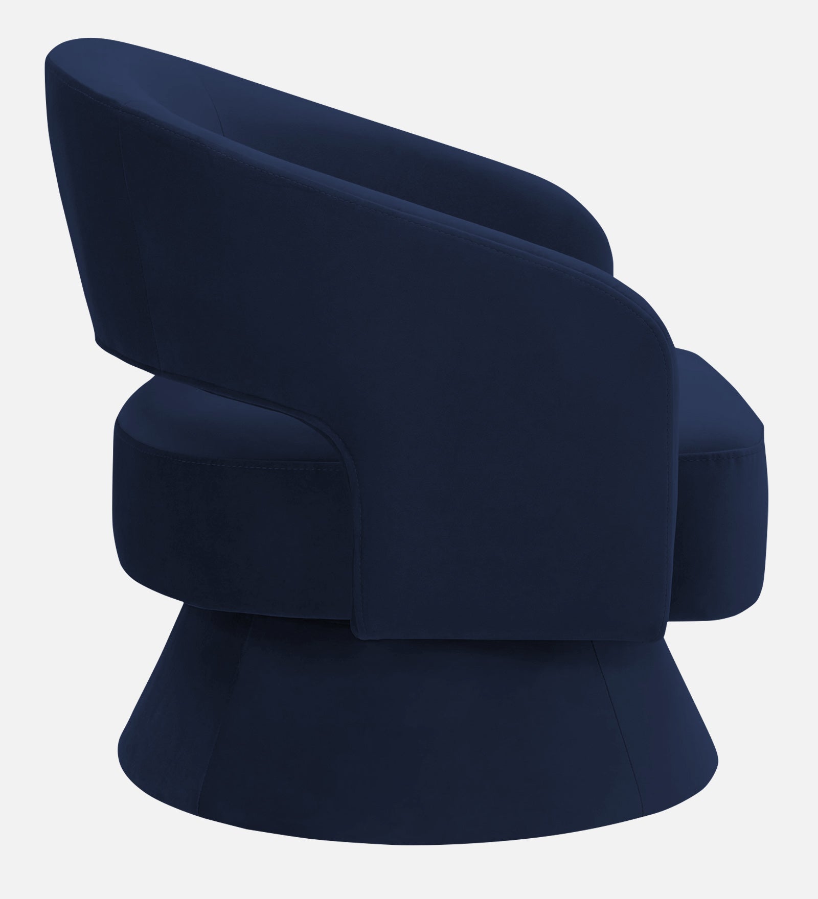 Pendra Velvet Swivel Chair In Indigo Blue Colour - Febonic Living