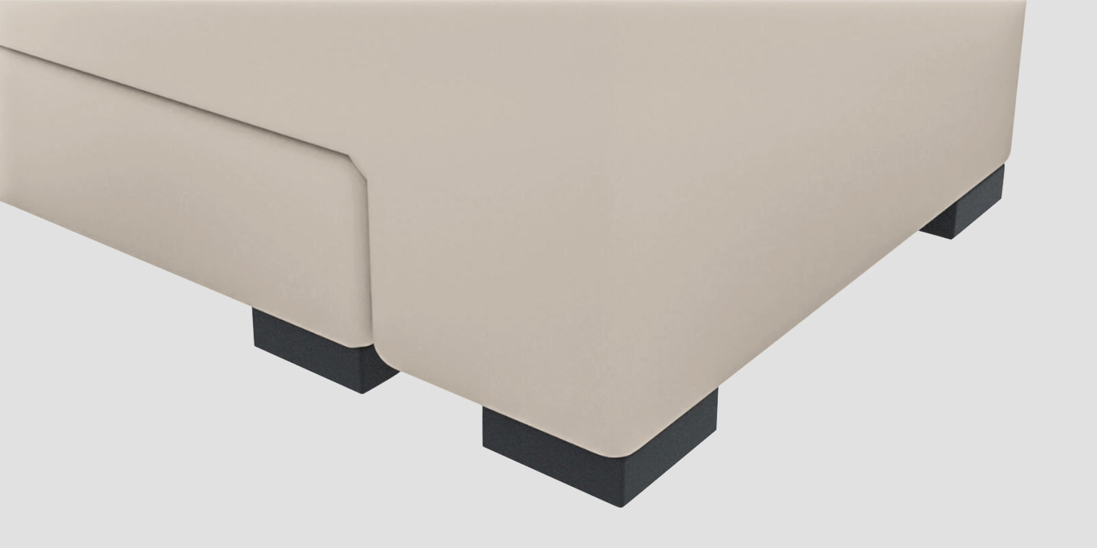 Corby Velvet RHS 6 Seater Convertible Sofa Cum Bed In Camel Beige Colour - Febonic Living