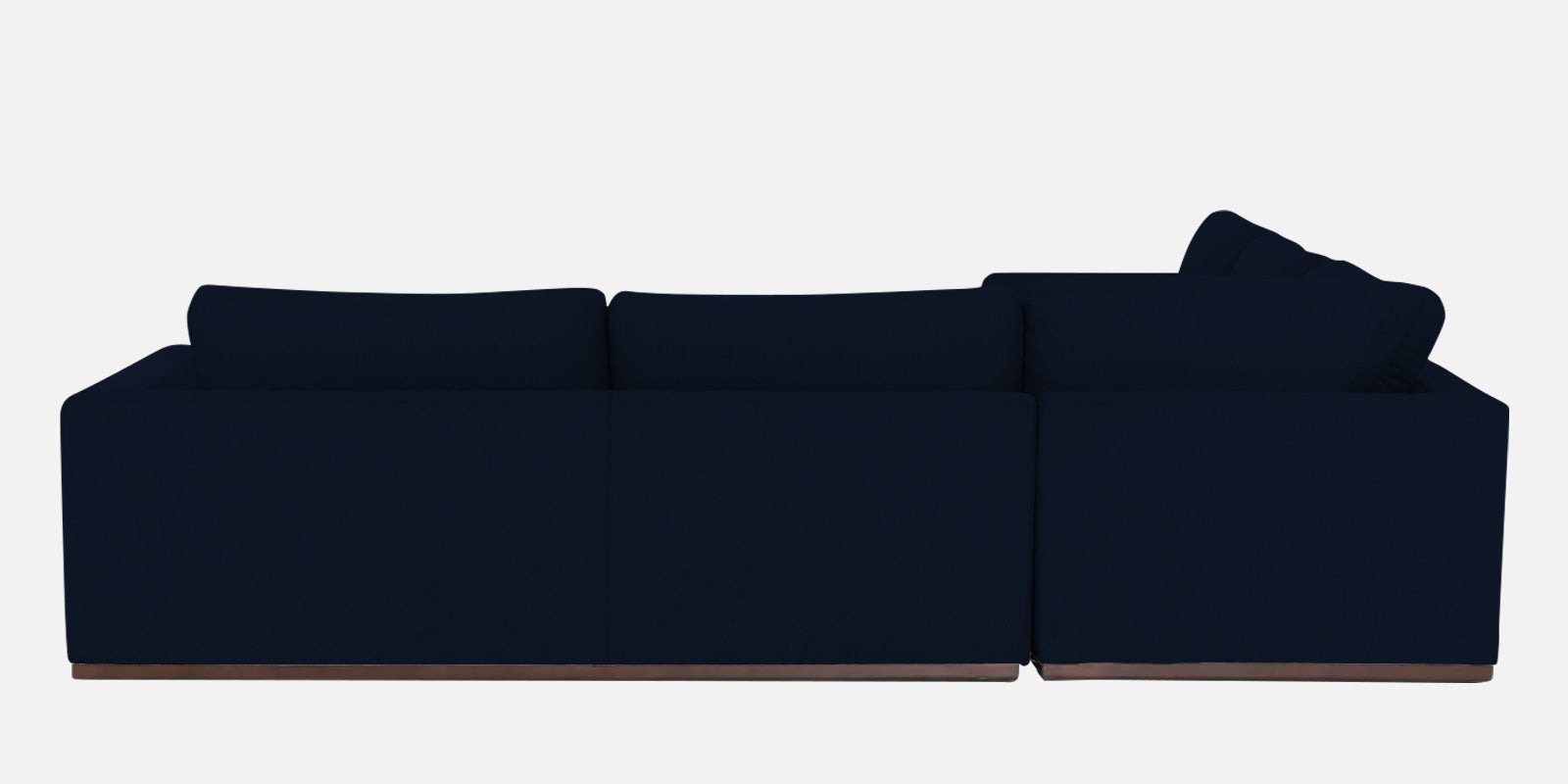 Freedom Velvet 6 Seater RHS Corner Sofa In Dark Blue Colour With Ottoman - Febonic Living