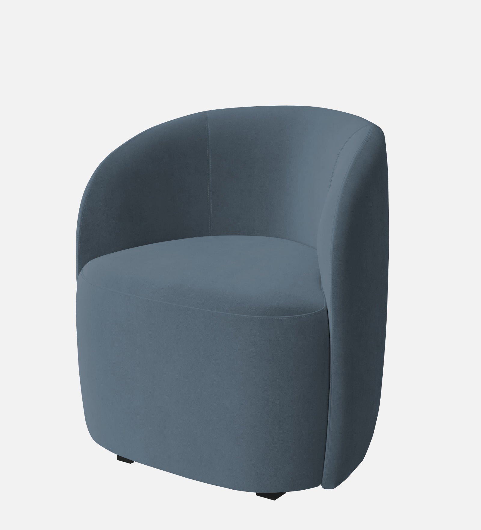 Lucky Velvet Wing Chair In Oxford Blue Colour - Febonic Living
