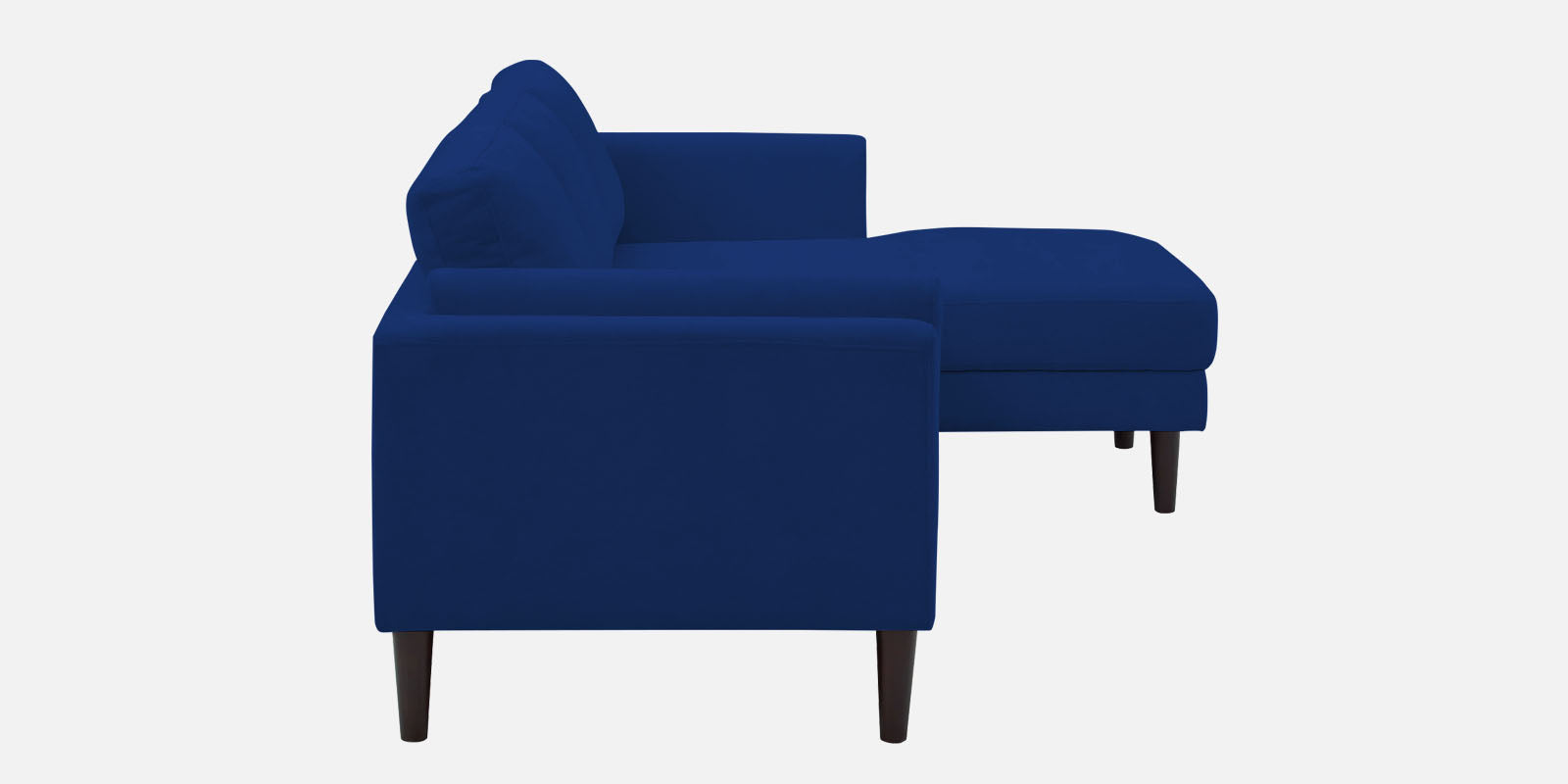 Creata Fabric LHS Sectional Sofa (2+Lounger) in Royal Blue Colour by Febonic