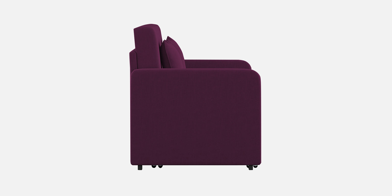 Calra Fabric 3 Seater Pull Out Sofa Cum Bed In Greek Purple Colour With Storage - Febonic Living