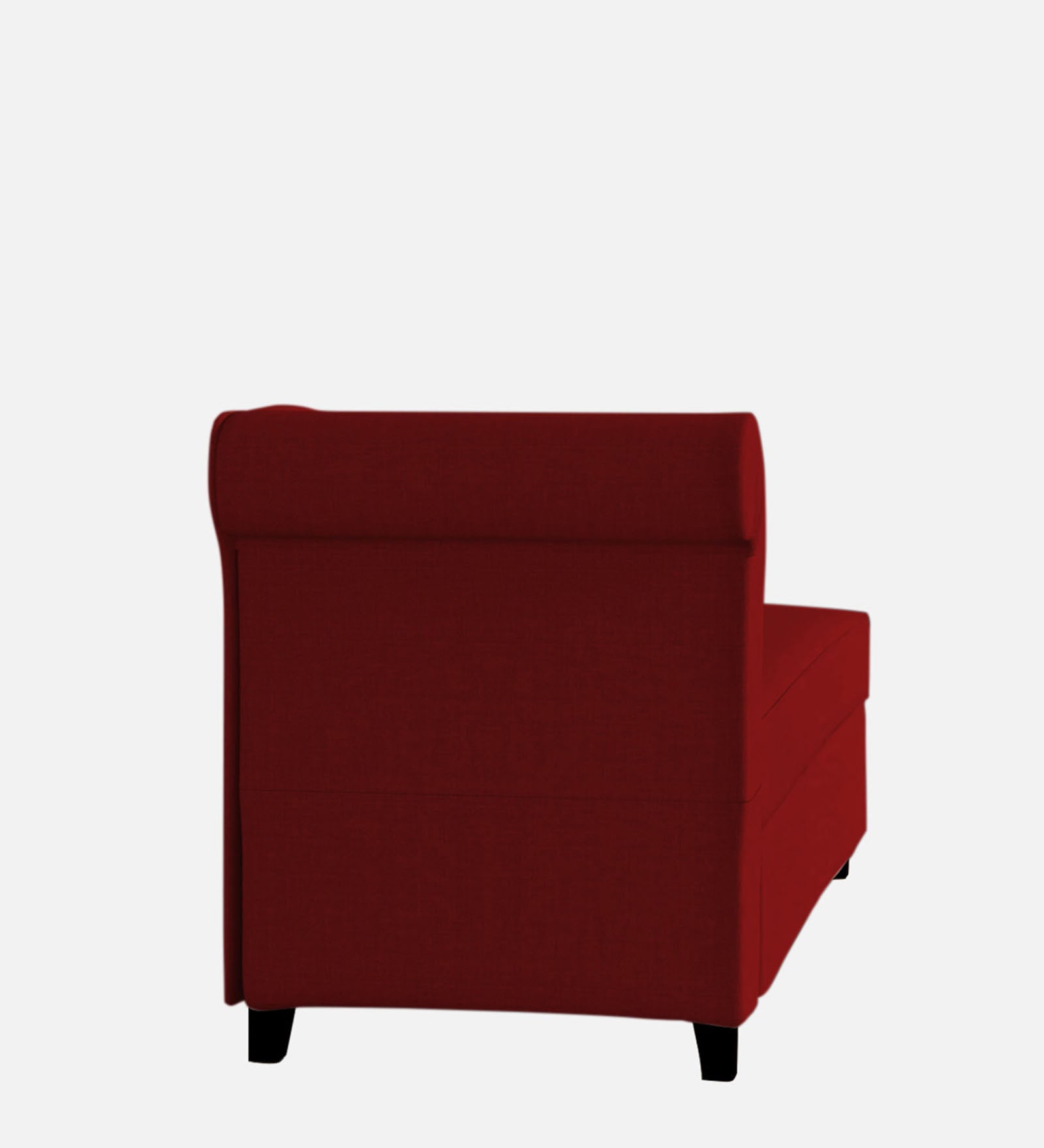 Toppy Fabric RHS Chaise Lounger In Blood Maroon Colour With Storage - Febonic Living