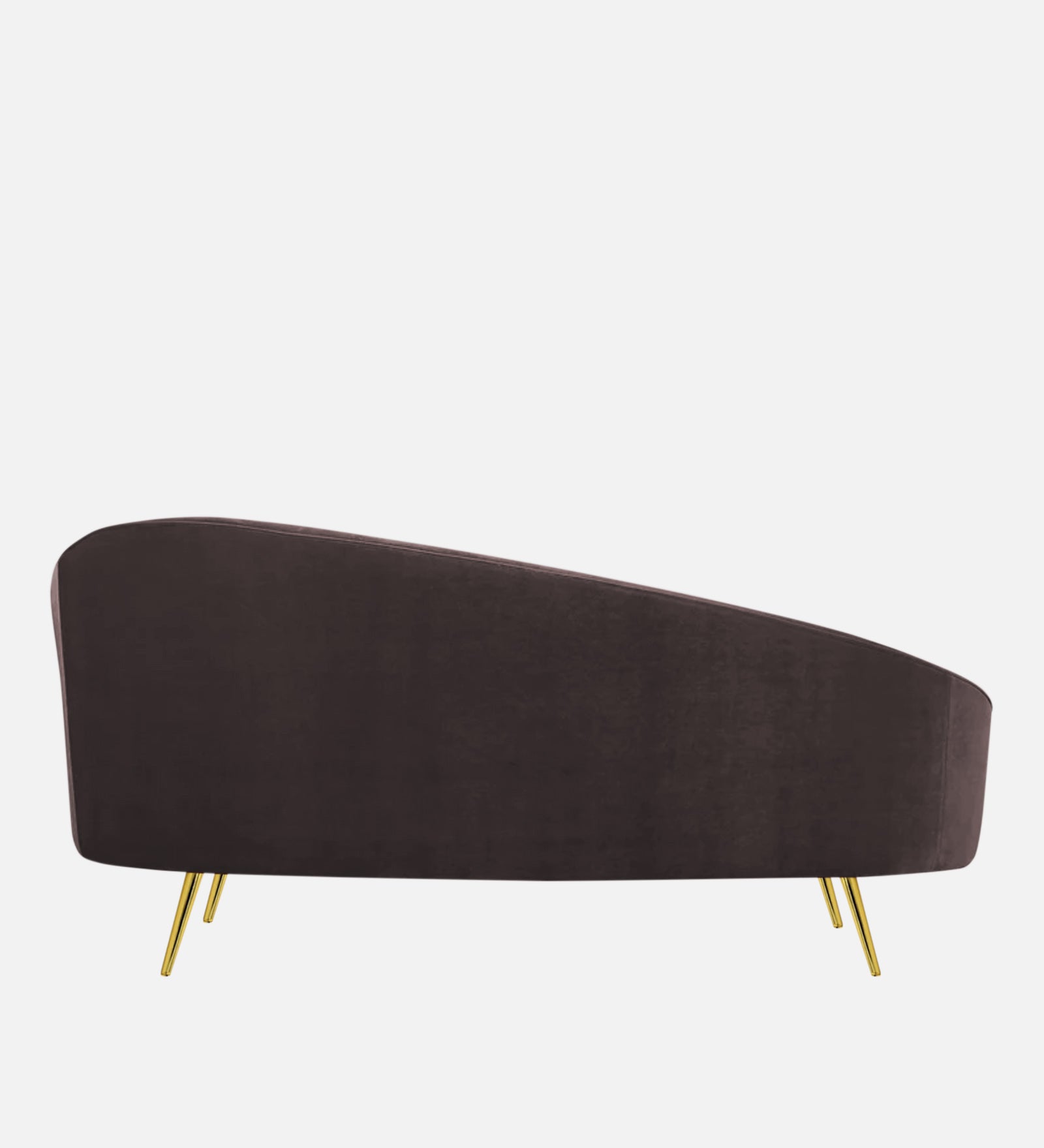 Cely Velvet LHS Chaise Lounger In Mocha Brown Colour - Febonic Living