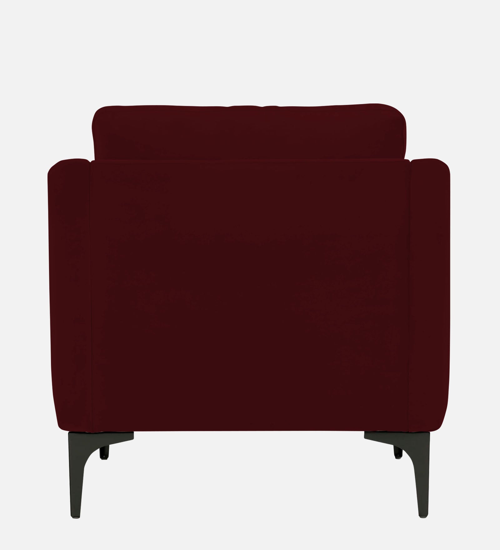 Haru Velvet 1 Seater Sofa In Dark Maroon Colour - Febonic Living