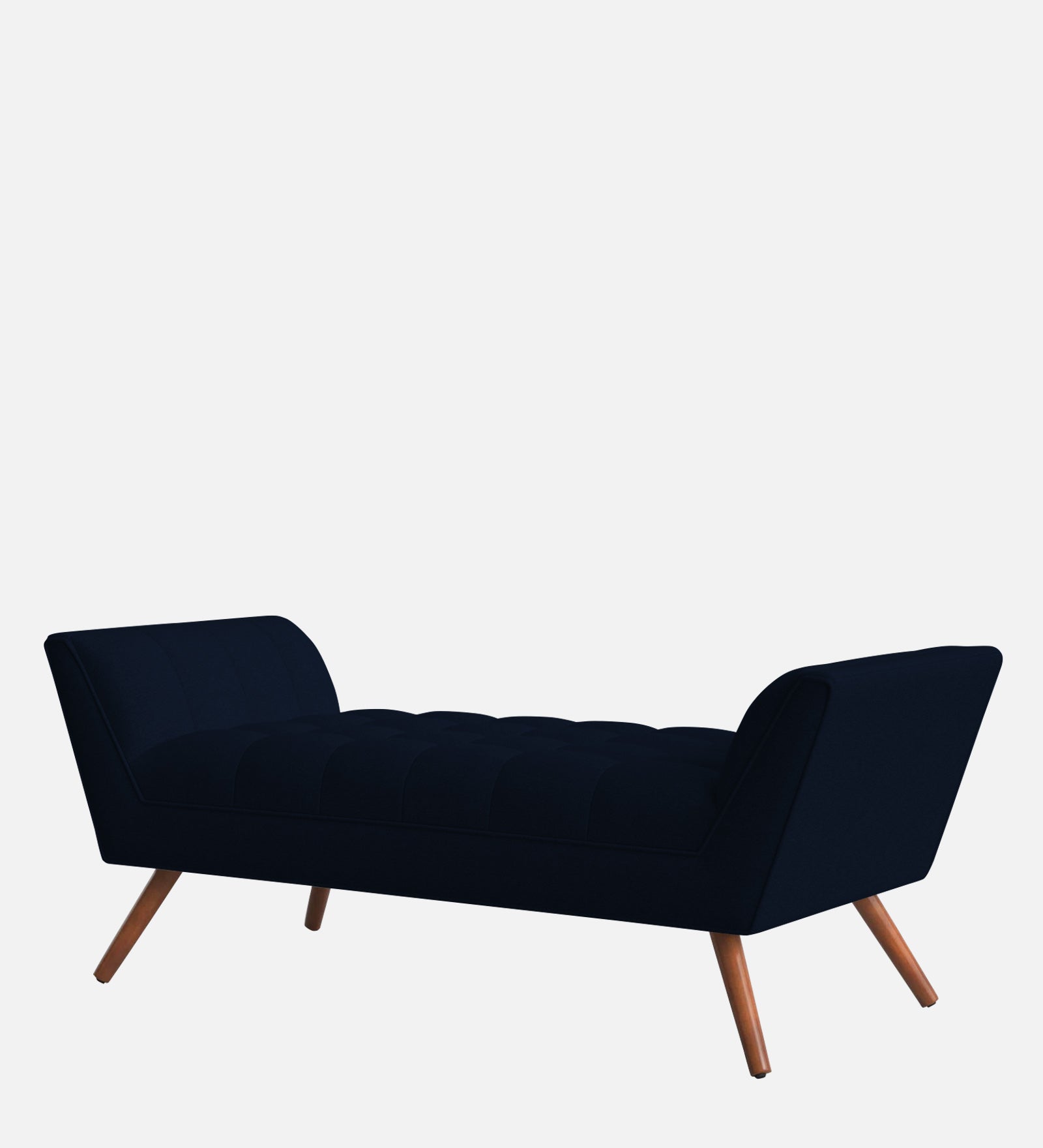 Cartes Velvet Bench In Dark Blue Colour - Febonic Living