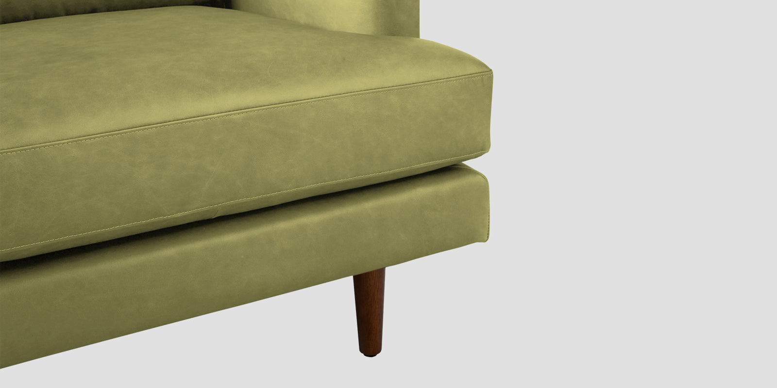 Sterio Leatherette 3 Seater Sofa In Spring Green Colour - Febonic Living