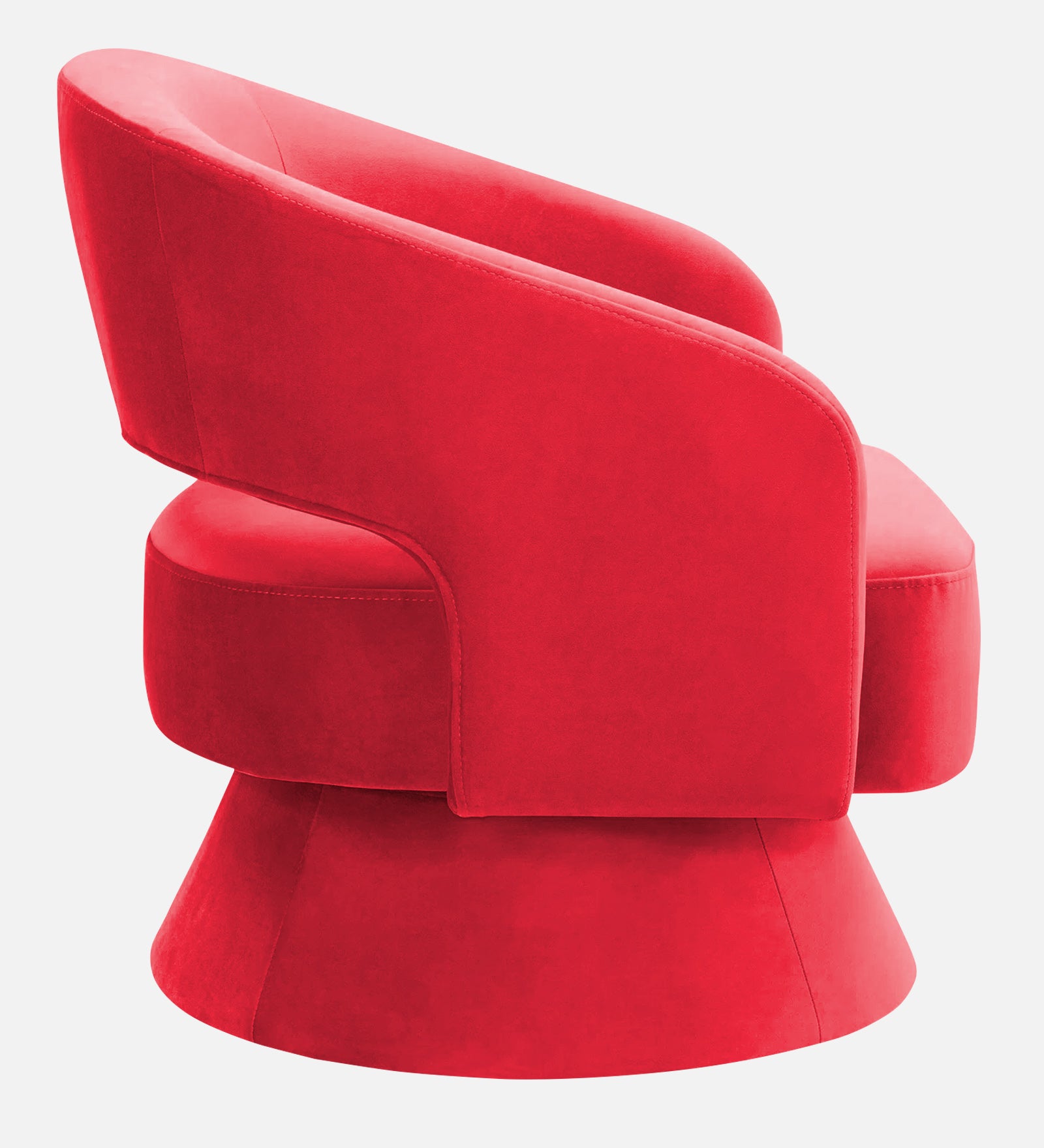 Pendra Velvet Swivel Chair In Ox Blood Maroon Colour - Febonic Living