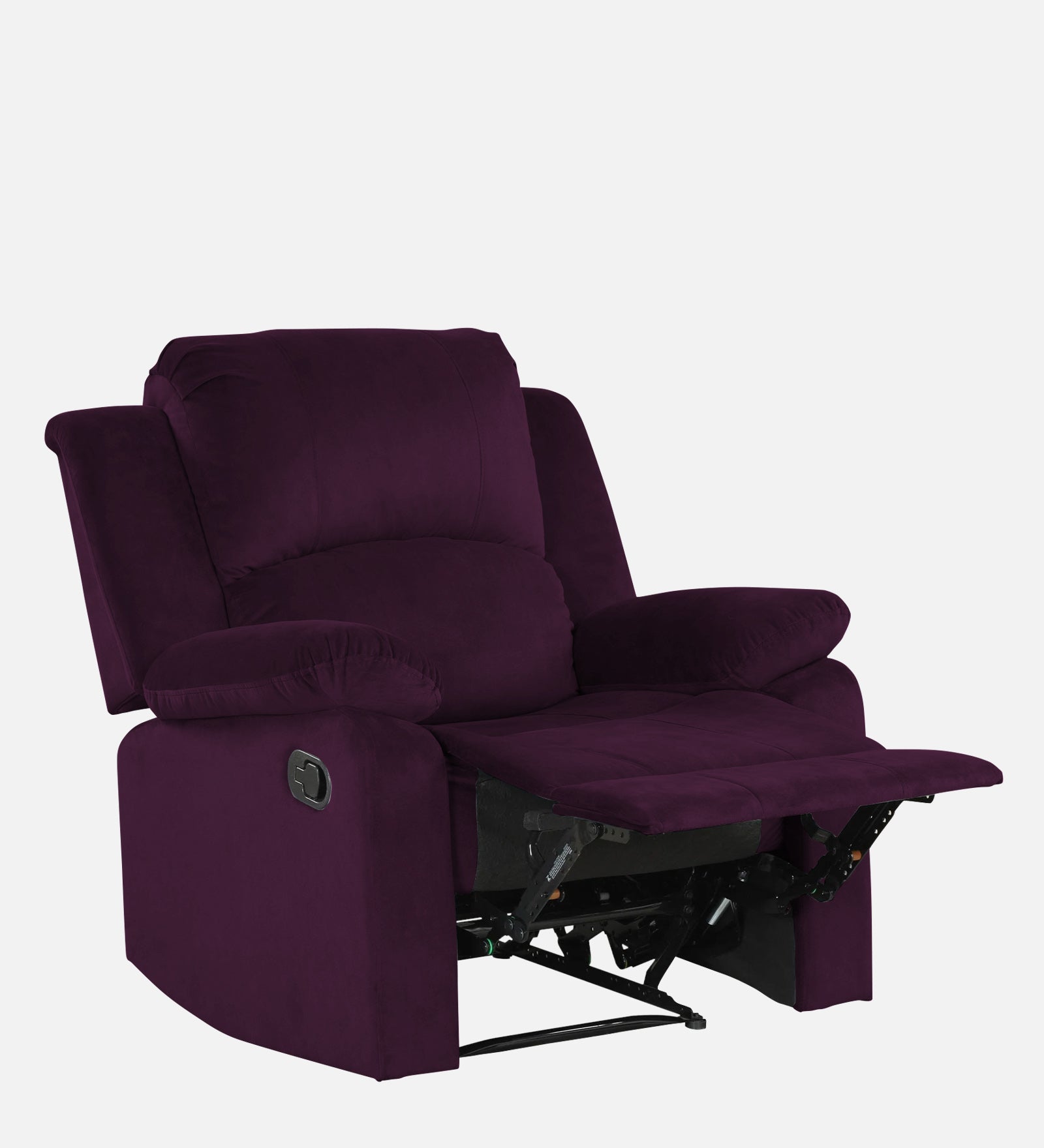 Henry Fabric 1 Seater Manual Recliner In Greek Purple Colour - Febonic Living