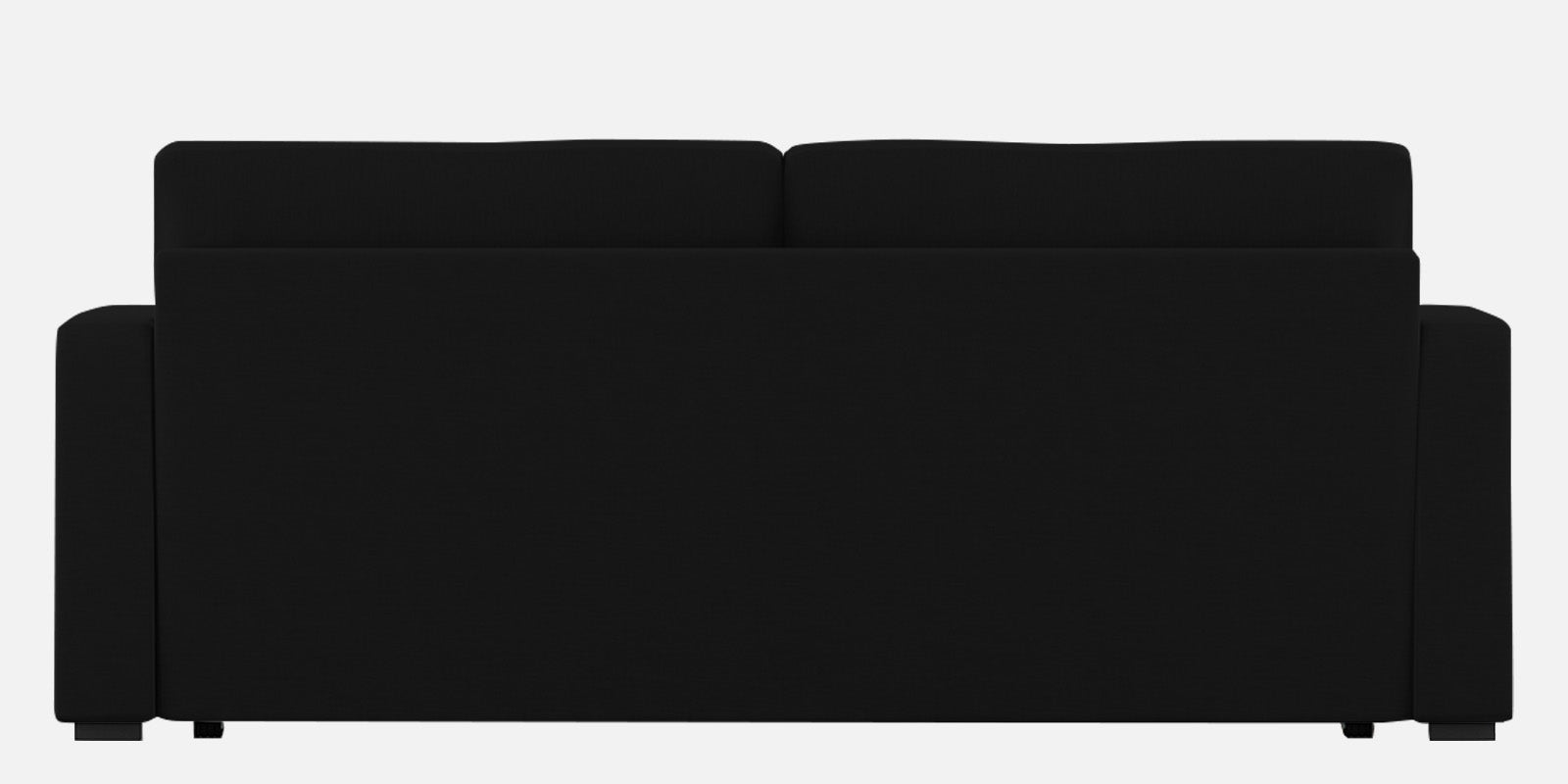 Rocky Fabric 3 Seater Pull Out Sofa Cum Bed In Zed Black Colour With Storage - Febonic Living