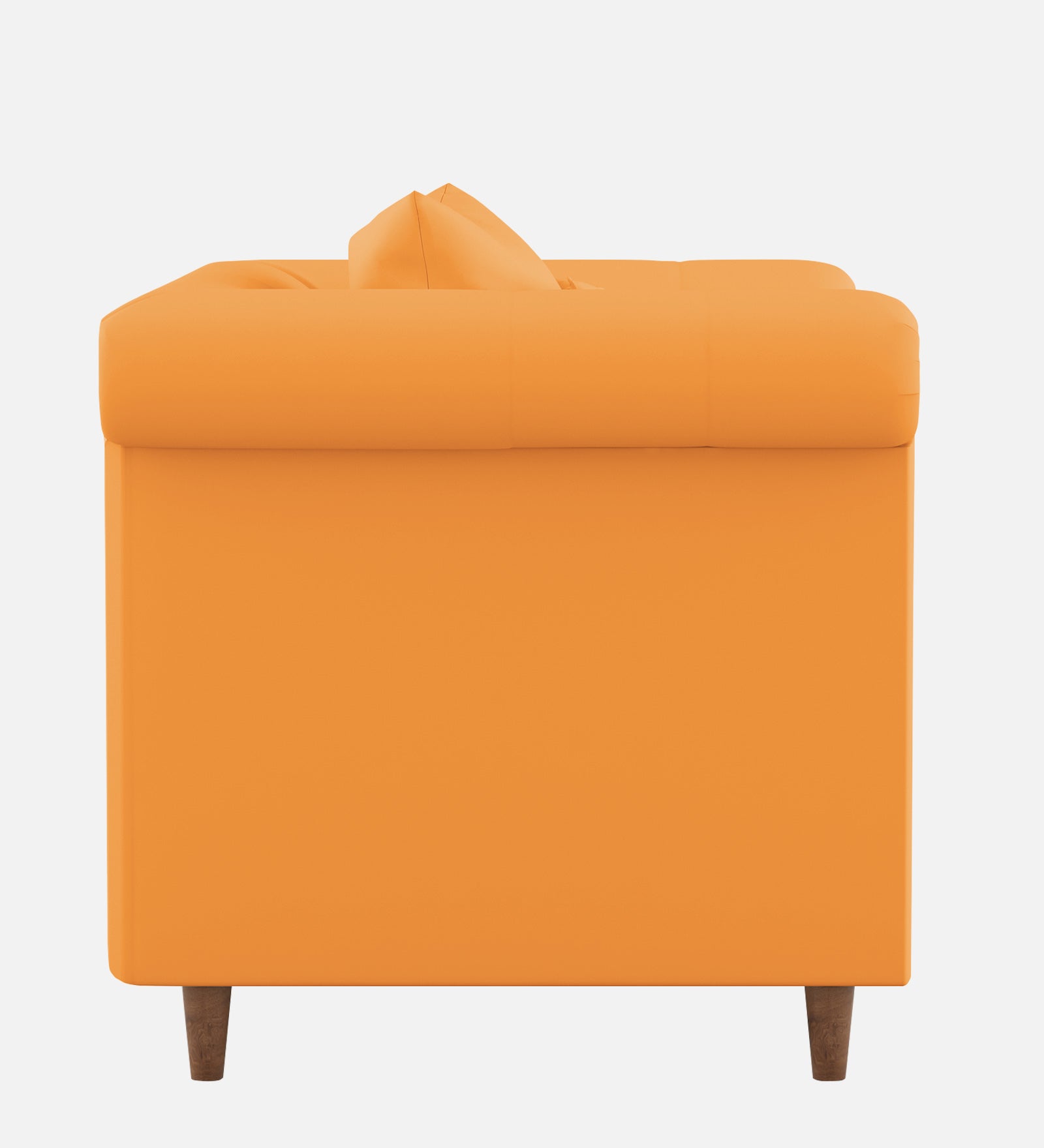 Rubi Velvet 1 Seater Sofa In Tangerine orange Colour - Febonic Living