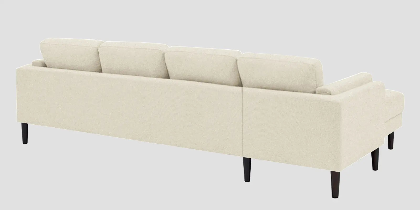 Creata Fabric RHS Sectional Sofa (3+Lounger) In Ivory Cream Colour Febonic Living