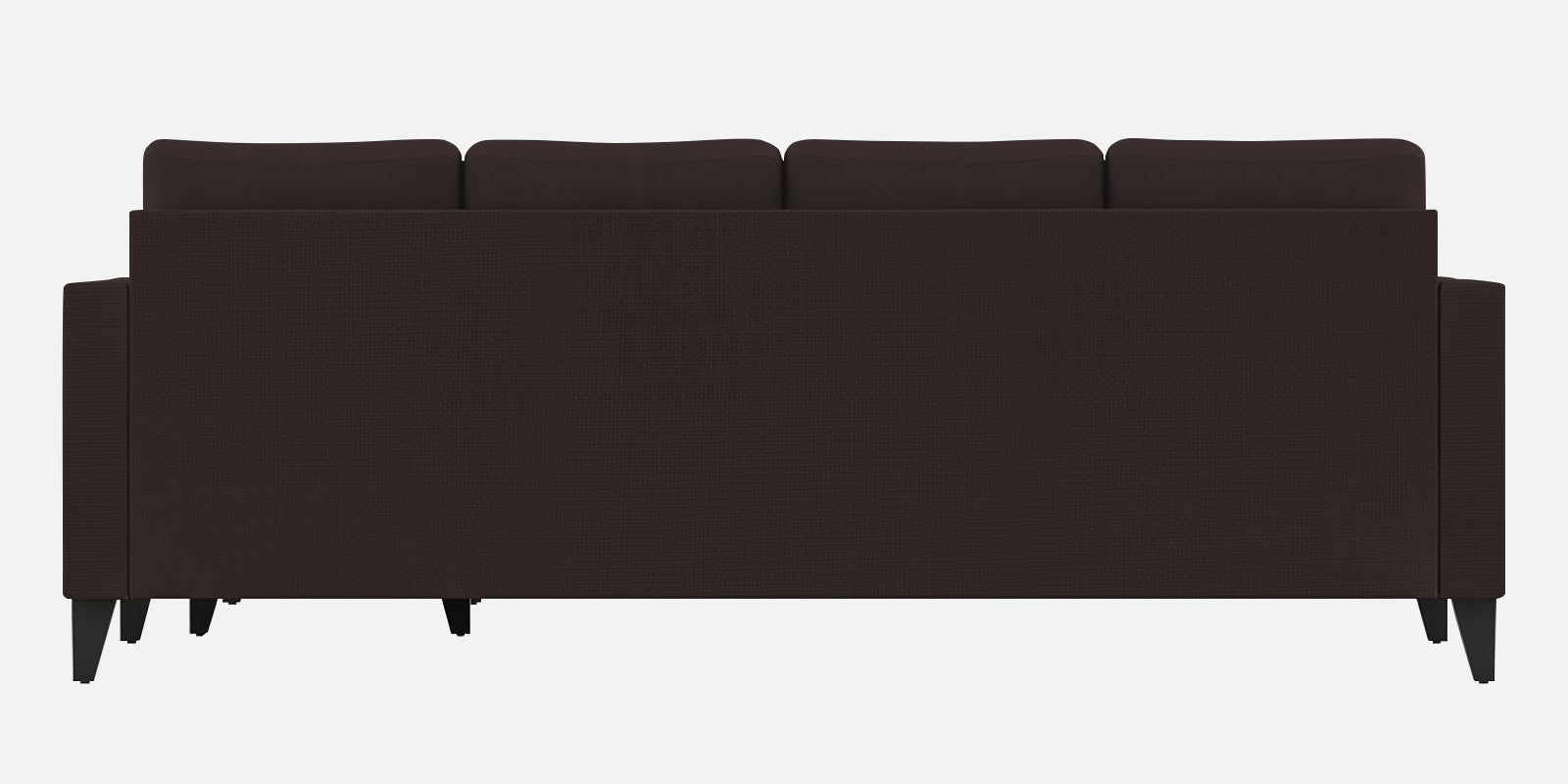 Nori Fabric LHS Sectional Sofa (3+Lounger) In Dark Brown Colour - Febonic Living