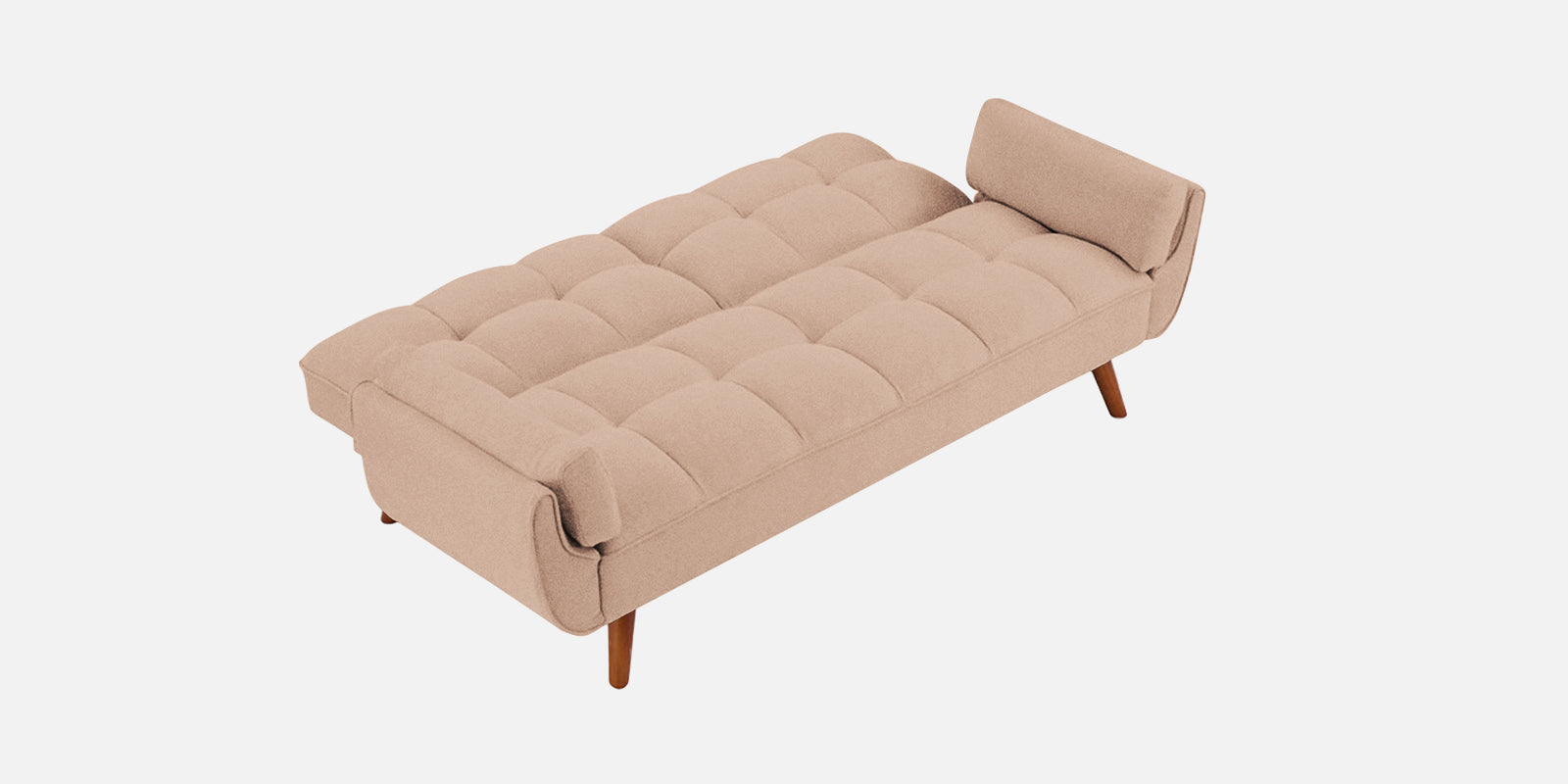 Melano Fabric 3 Seater Convertible Sofa Cum Bed In Olive Beige Colour - Febonic Living