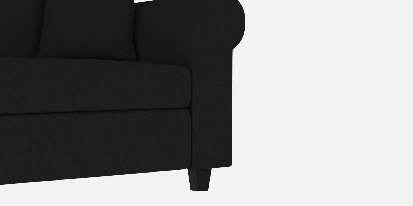 Derado Fabric 3 Seater Sofa In Zed Black Colour - Febonic Living