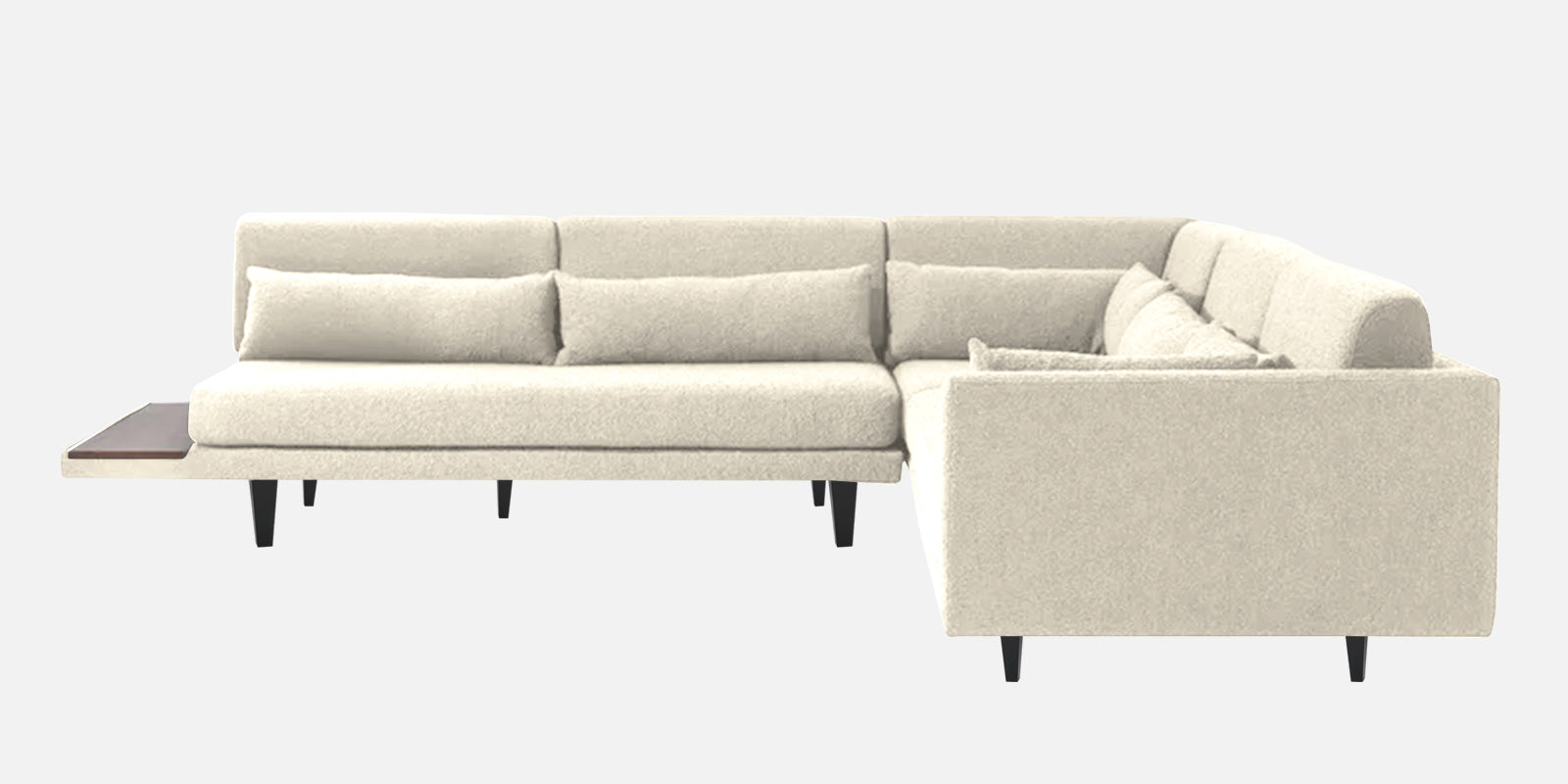 Malta Fabric 6 Seater RHS Corner Sofa In Ivory cream Colour - Febonic Living