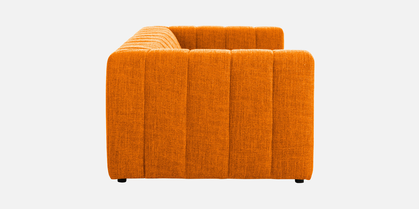 Lara Fabric 3 Seater Sofa In Vivid Orange Colour - Febonic Living