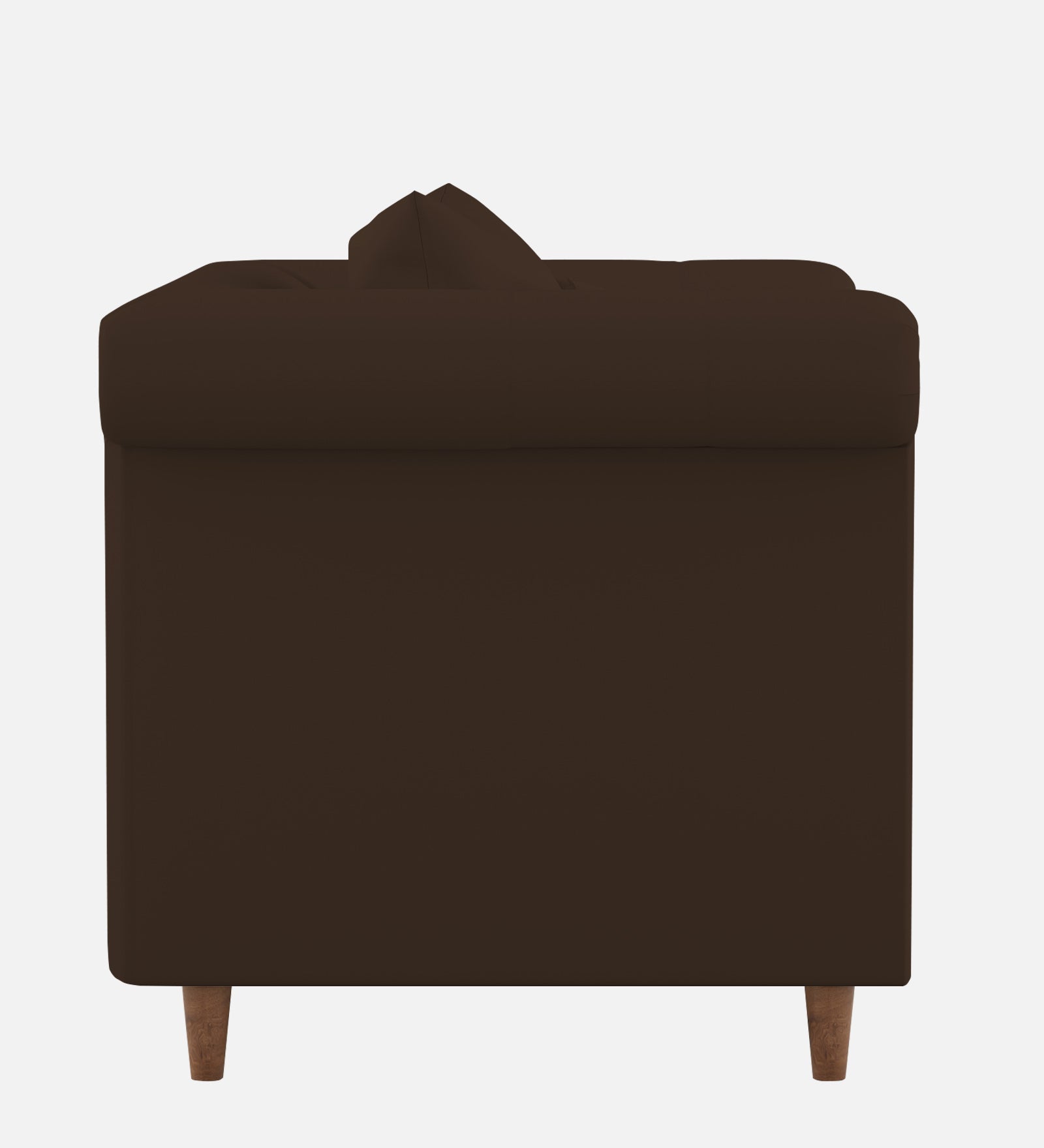 Rubi Velvet 1 Seater Sofa In Chocolate Brown Colour - Febonic Living