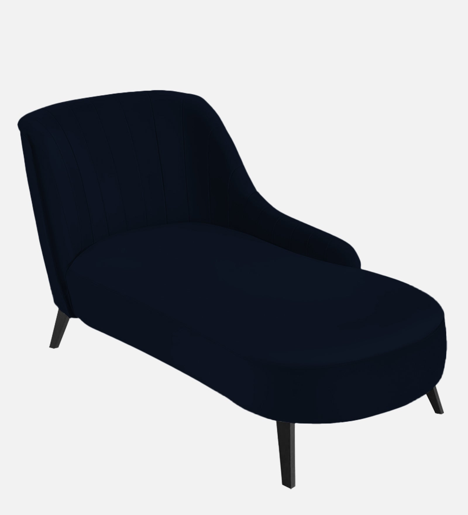 Flora Velvet RHS Chaise Lounger In Dark Blue Colour - Febonic Living