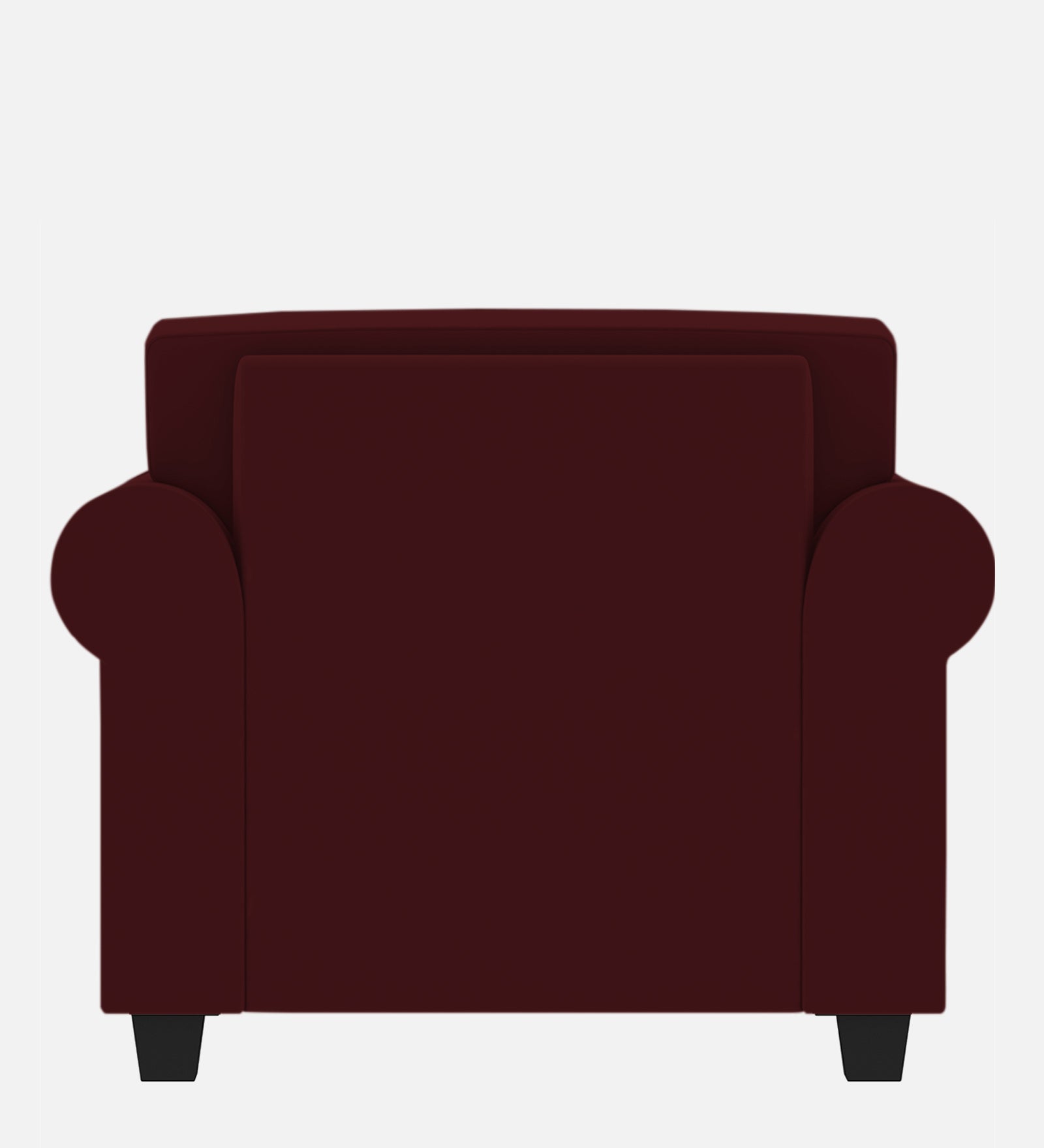 Numonk Velvet 1 Seater Sofa In Dark Maroon Colour - Febonic Living