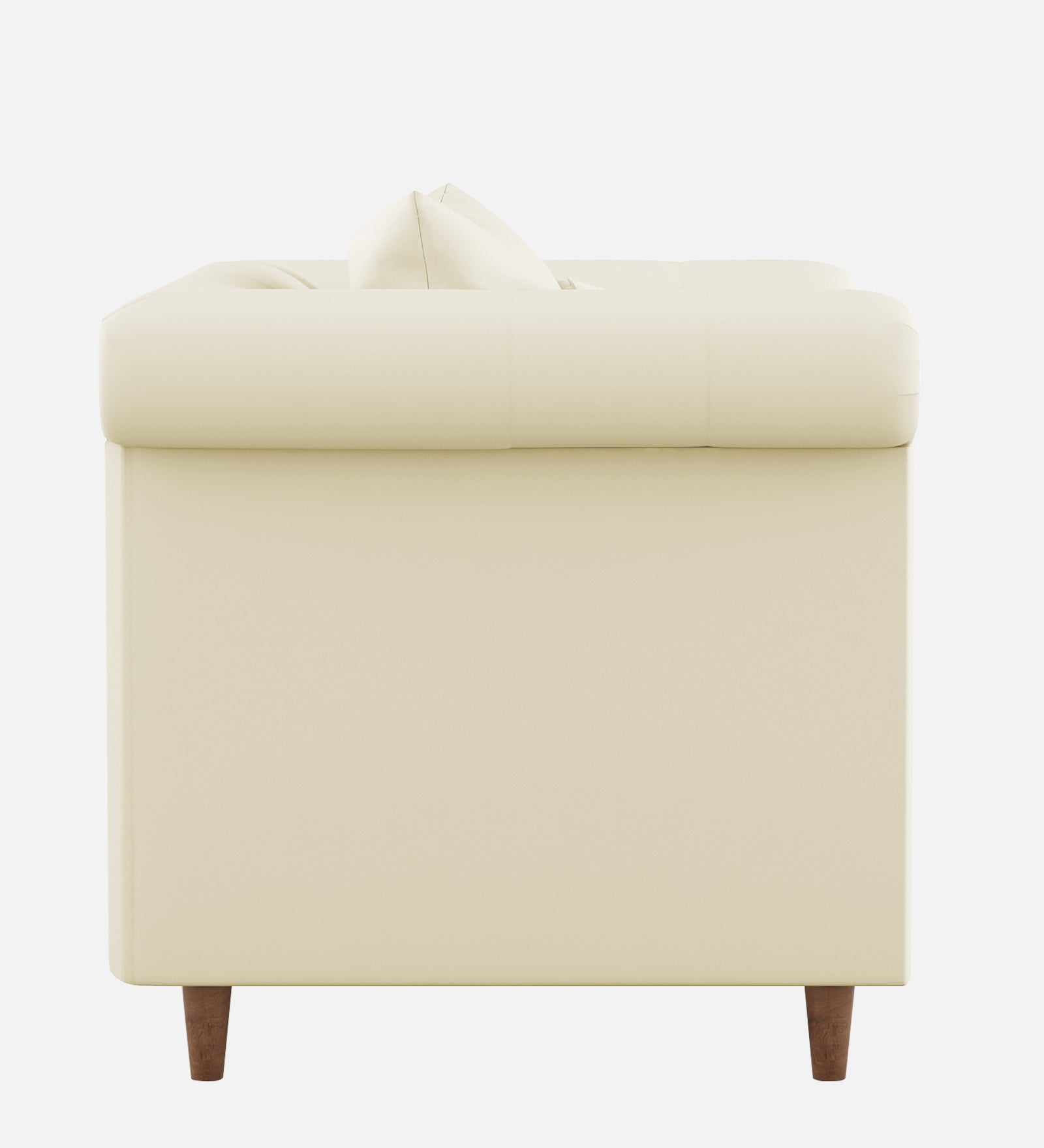 Rubi Velvet 1 Seater Sofa In Warm White Colour - Febonic Living