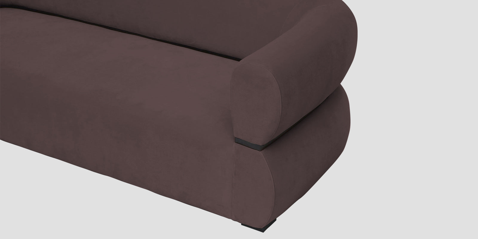 Kula Velvet 3 Seater Sofa In Mocha Brown Colour - Febonic Living
