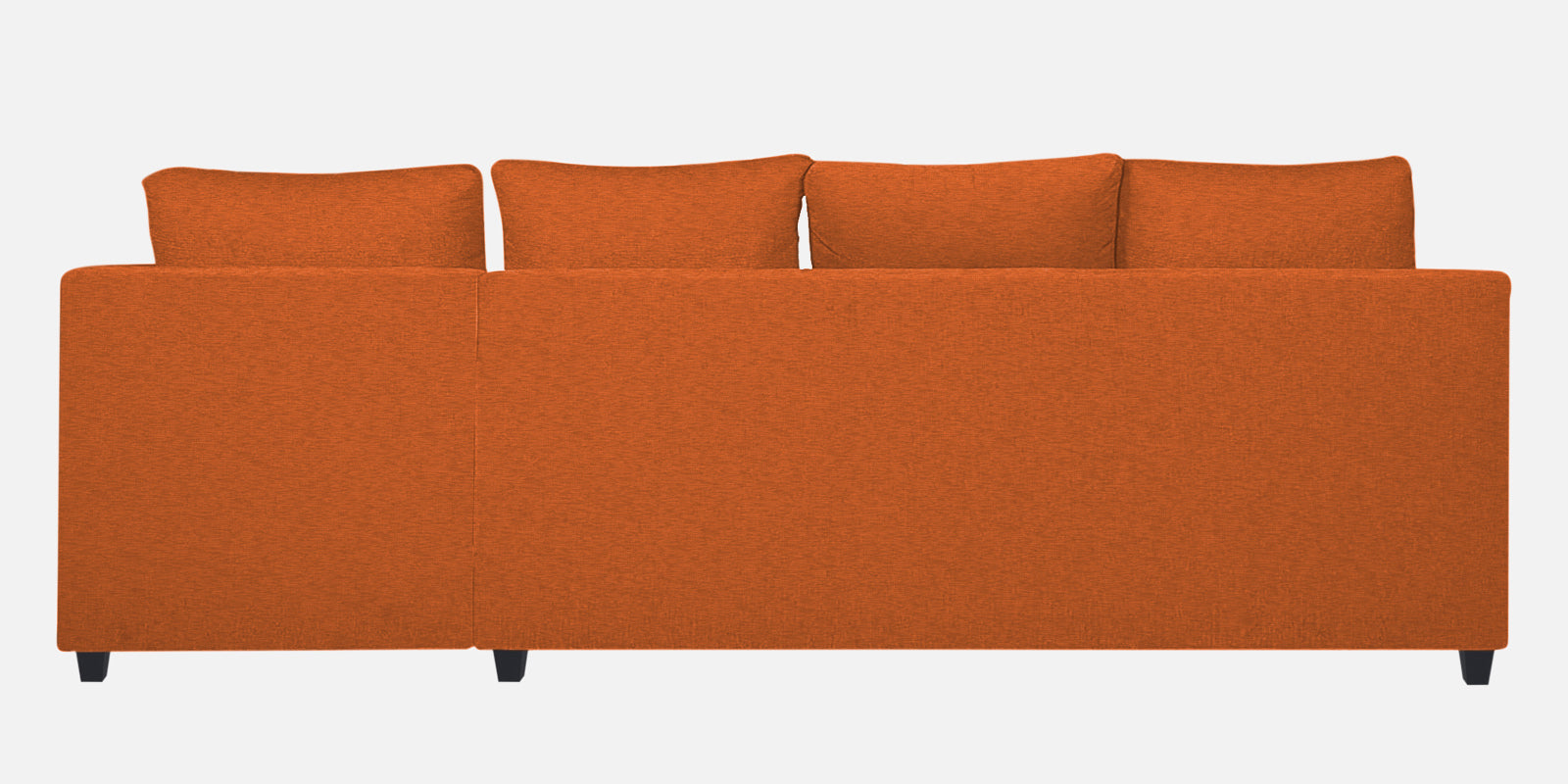 Nebula Fabric LHS Sectional Sofa (3+Lounger) In Vivid Orange Colour - Febonic Living