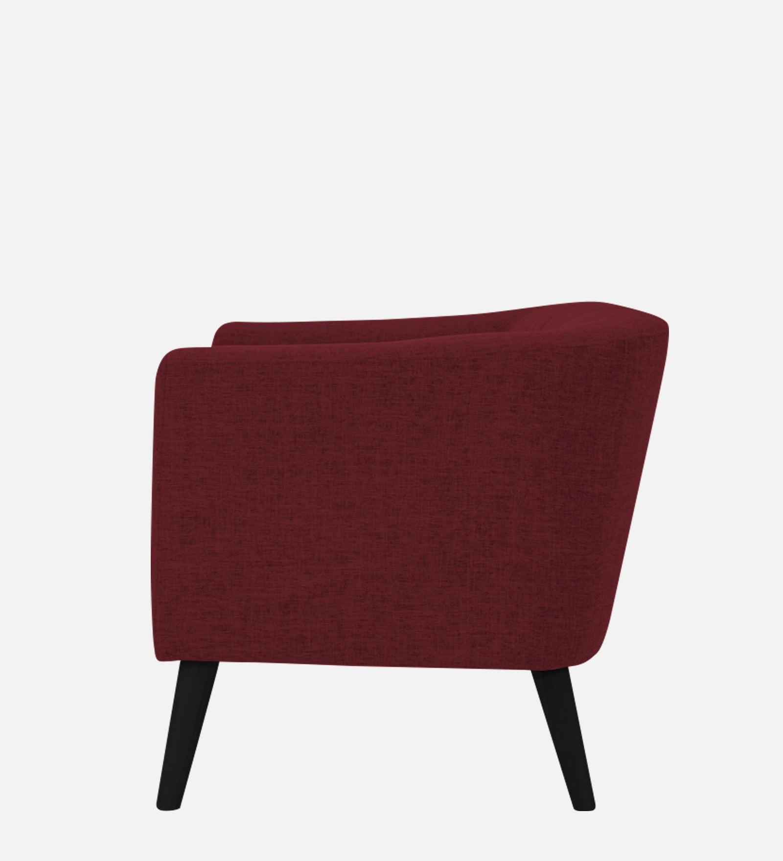 Casper Fabric 1 Seater Sofa In Blood Maroon Colour - Febonic Living