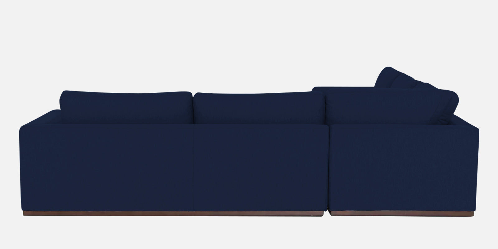 Freedom Velvet 6 Seater RHS Corner Sofa In Indigo Blue Colour With Ottoman - Febonic Living