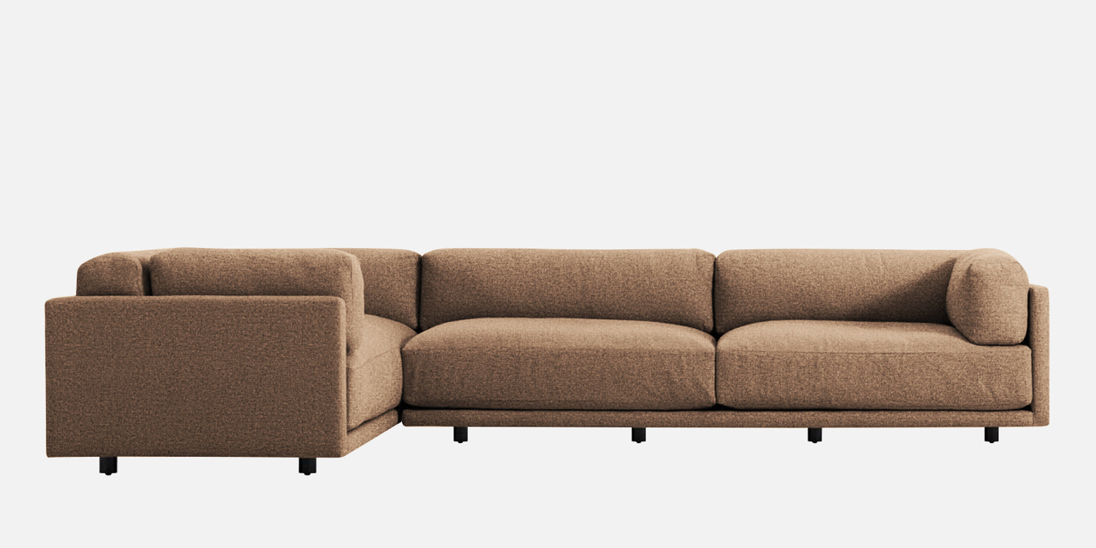 Nixon Fabric 6 Seater RHS Corner Sofa In Cookie Beige Colour - Febonic Living