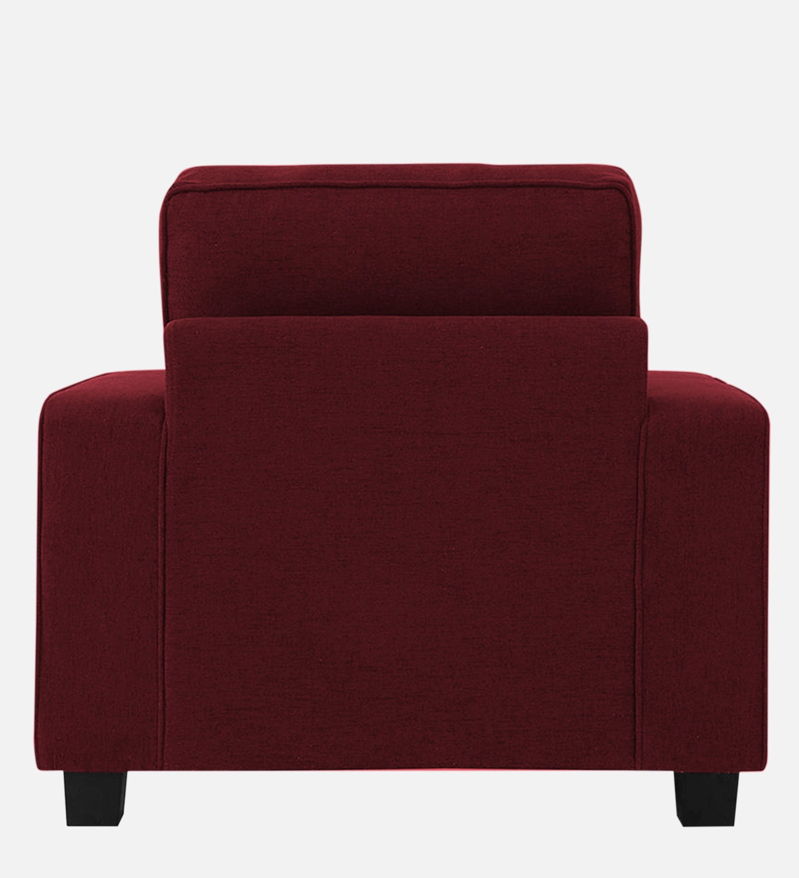 Ladybug Fabric 1 Seater Sofa In Blood Maroon Colour - Febonic Living