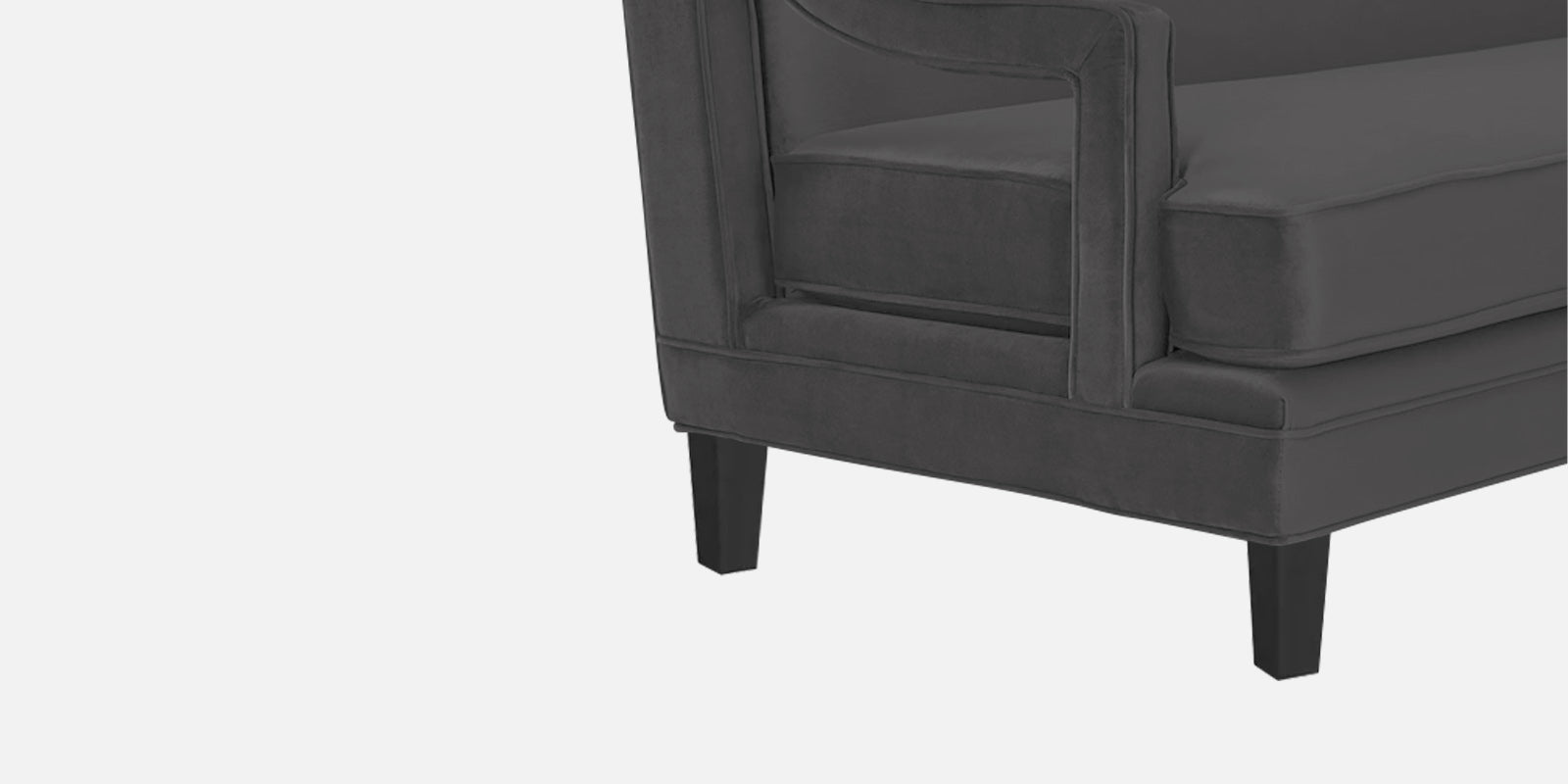 Daffy Velvet 2 Seater Sofa In Davy Grey Colour - Febonic Living