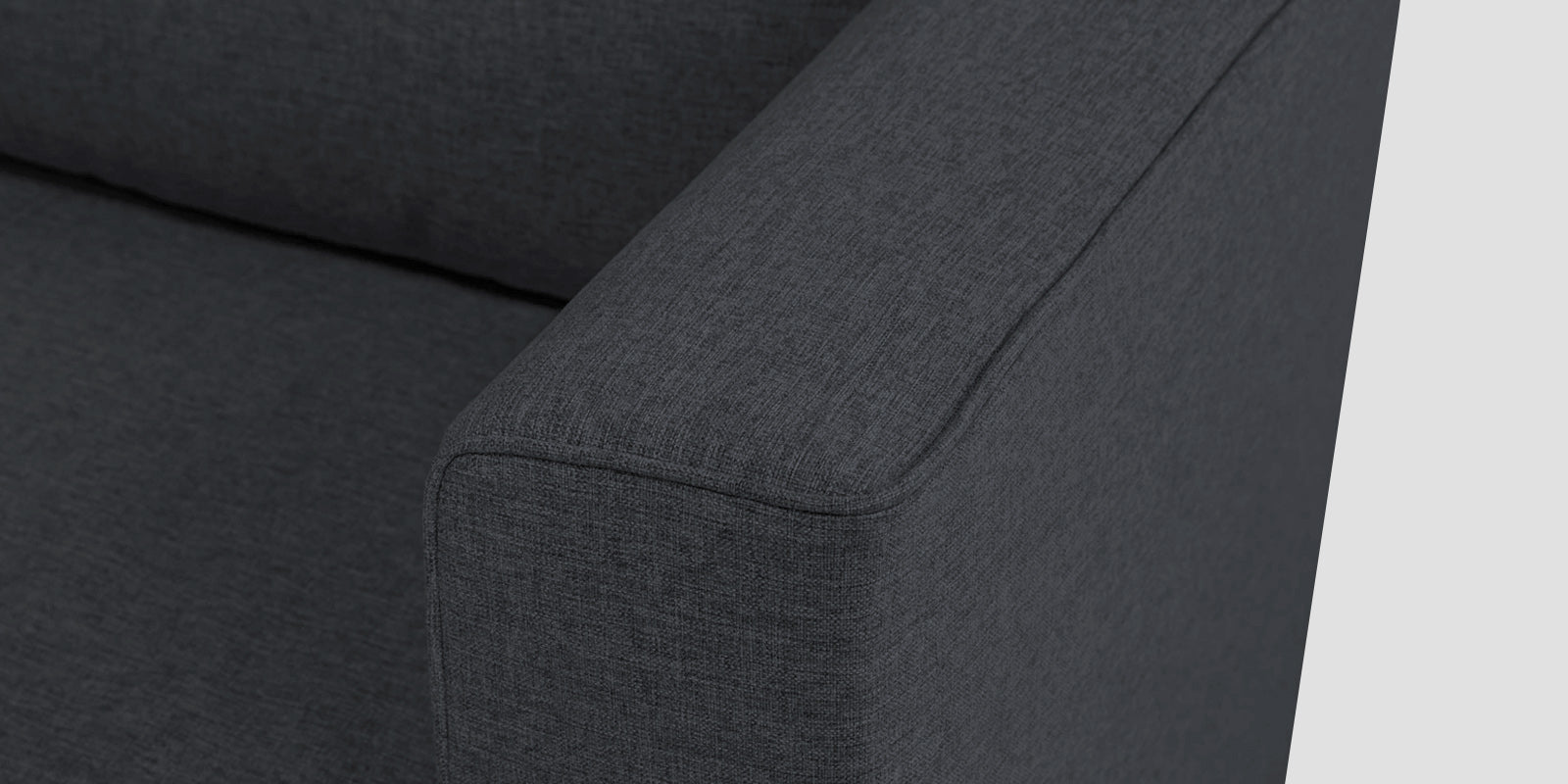 Kenia Fabric 2 Seater Foldable Sofa Cum Bed In Charcoal Grey Colour - Febonic Living