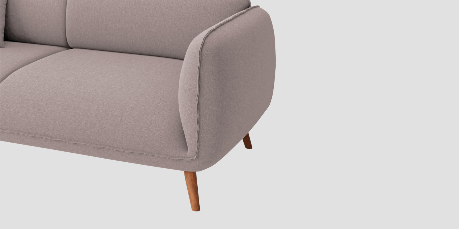 Zia Fabric 3 Seater Sofa In Almond Beige Colour