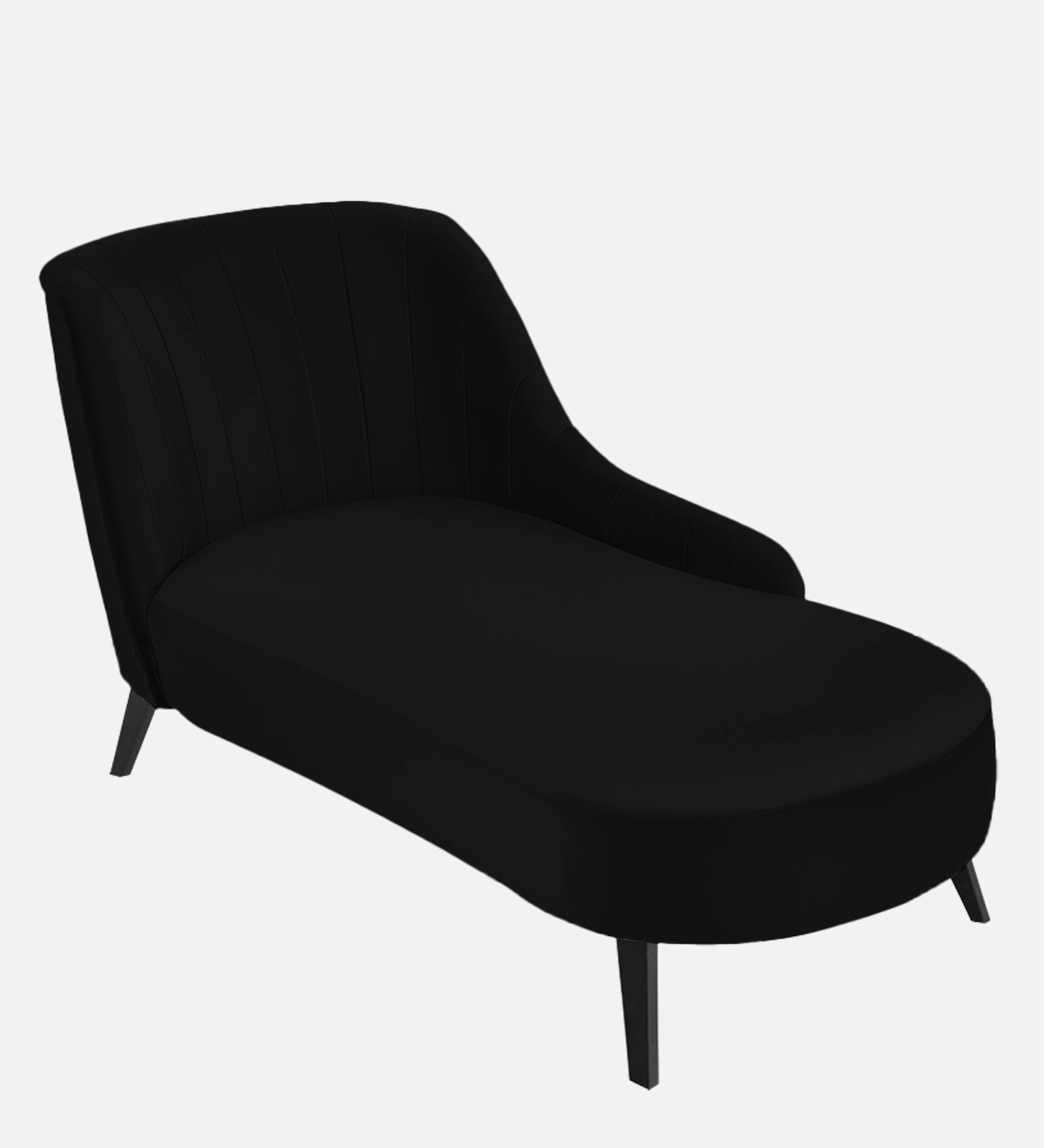 Flora Velvet RHS Chaise Lounger In Adam Black Colour - Febonic Living