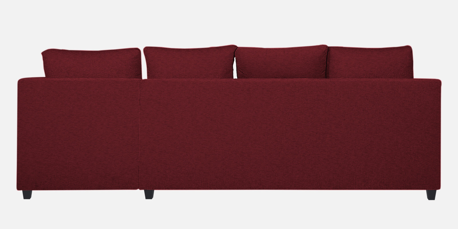 Nebula Fabric LHS Sectional Sofa (3+Lounger) In Blood Maroon Colour - Febonic Living