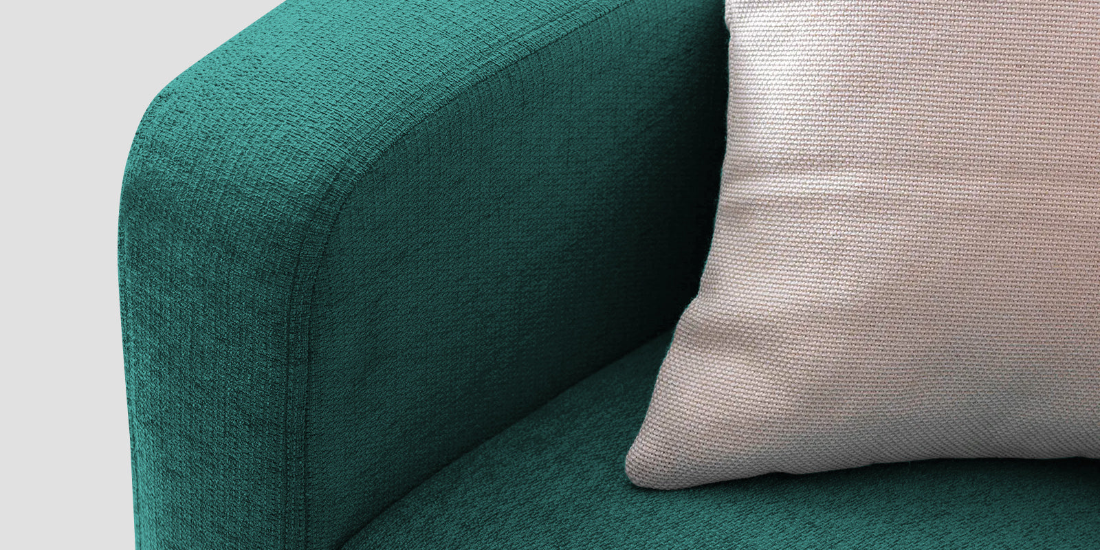 Noha Fabric 3 Seater Sofa In Sea Green Colour - Febonic Living