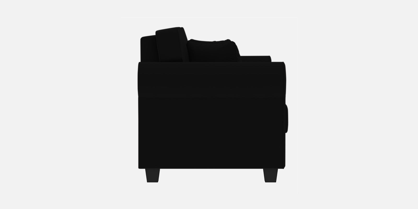 Numonk Velvet 3 Seater Sofa In Adam Black Colour - Febonic Living