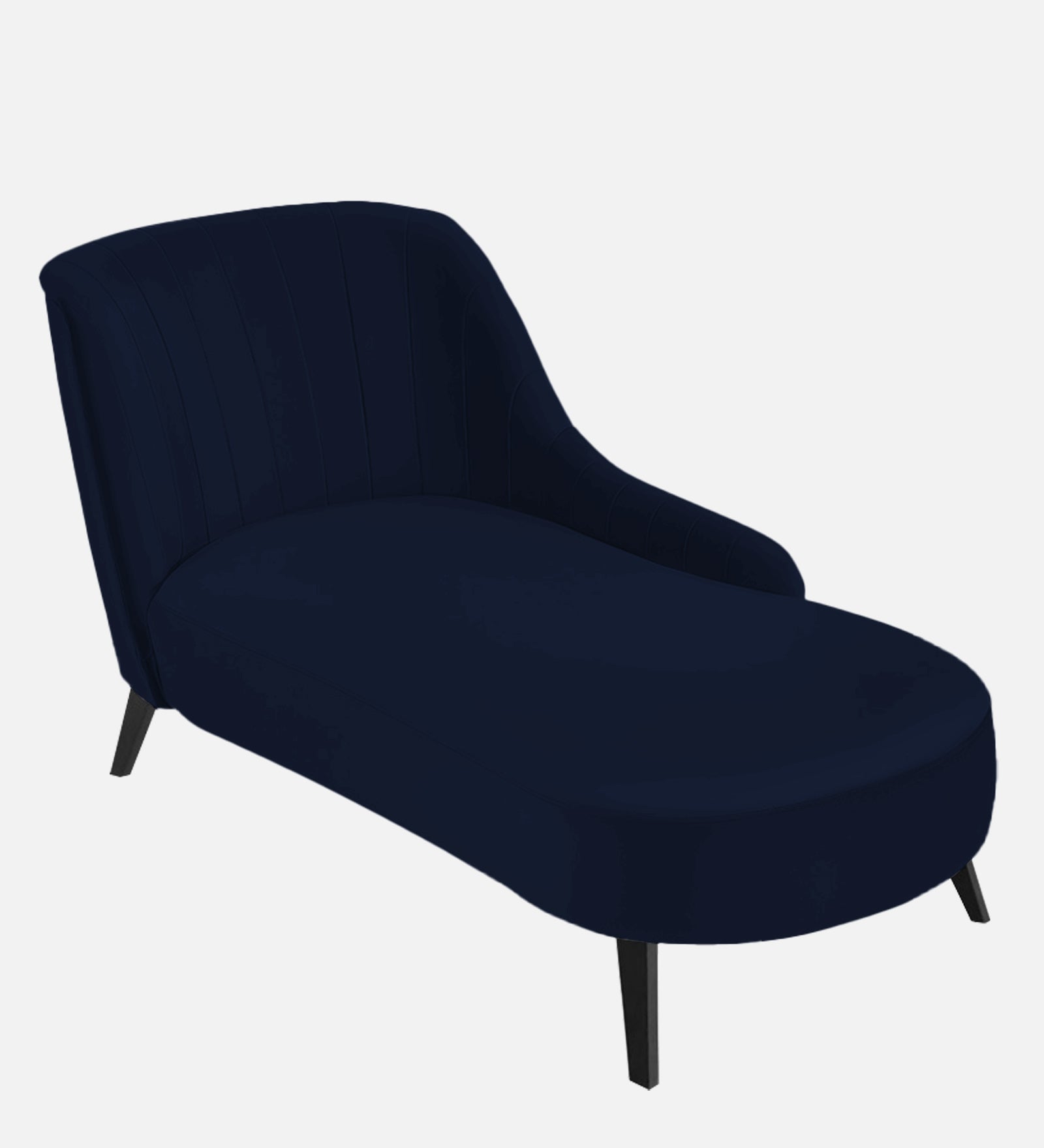 Flora Velvet RHS Chaise Lounger In Indigo Blue Colour - Febonic Living
