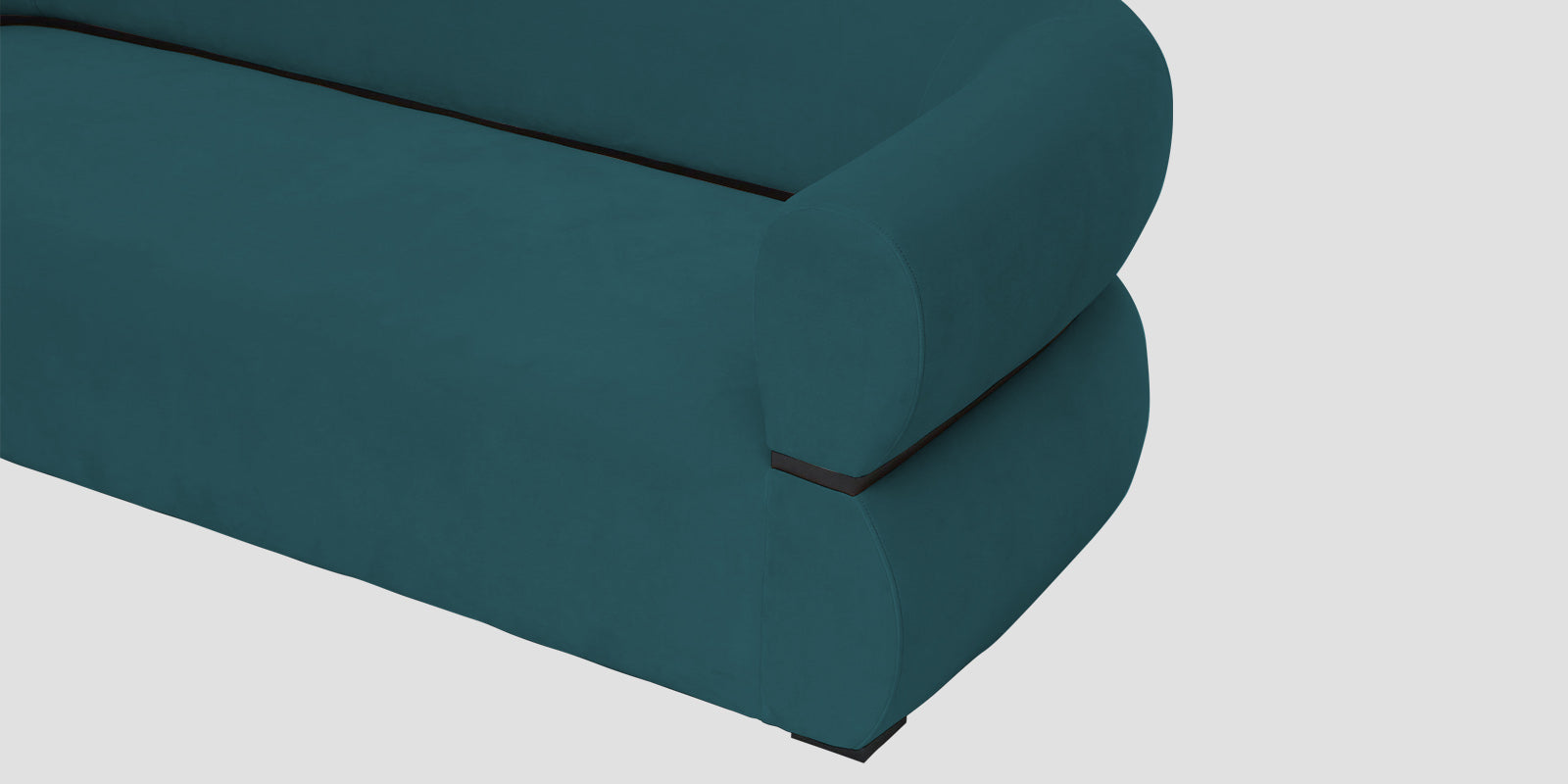 Kula Velvet 3 Seater Sofa In Arabian Green Colour - Febonic Living