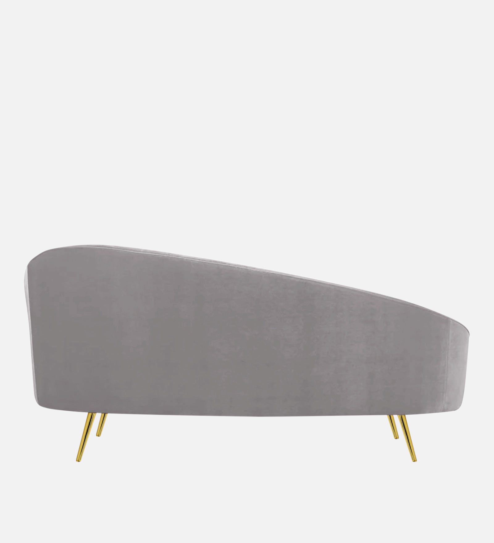 Cely Velvet LHS Chaise Lounger In Concrete Grey Colour - Febonic Living