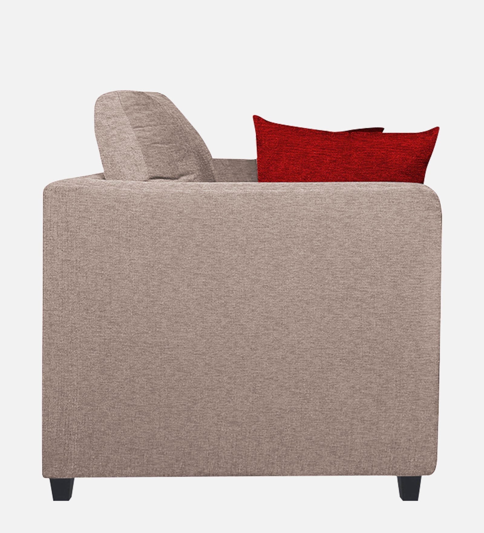 Nuska Fabric 1 Seater Sofa in Kadhi Beige Colour