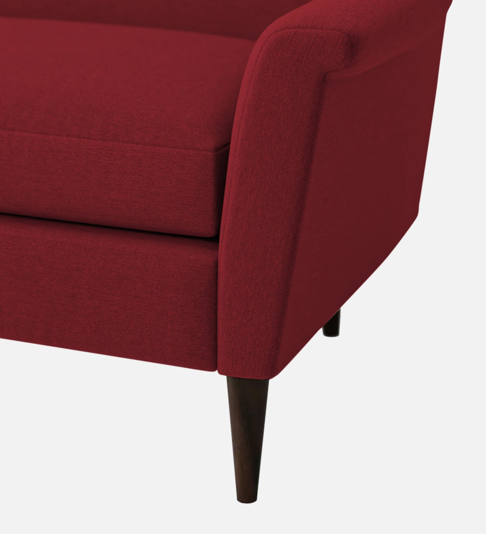 Homer Fabric 1 Seater Sofa In Chilli Red Colour - Febonic Living