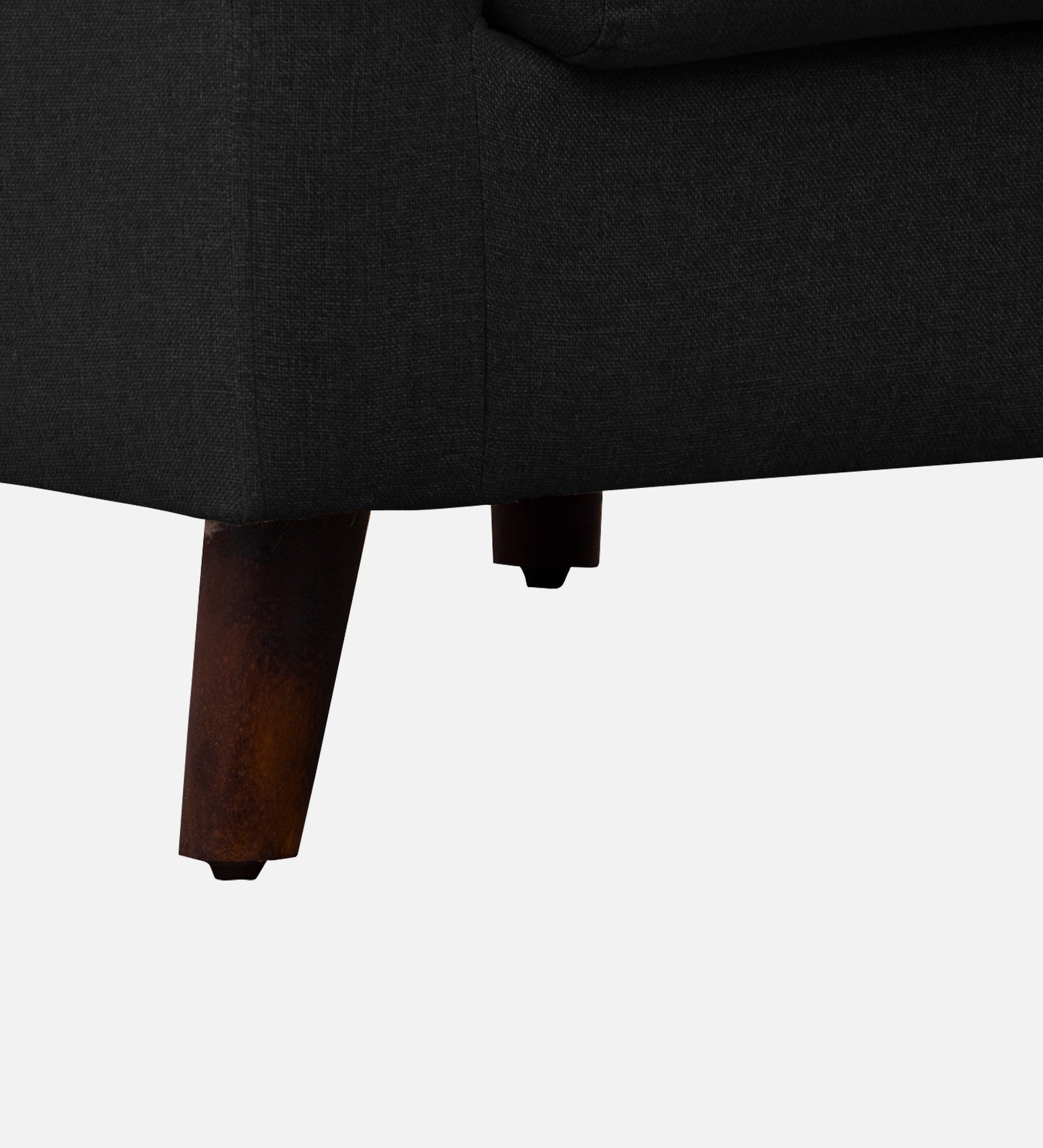 Kevin Fabric 1 Seater Sofa In Zed Black Colour - Febonic Living